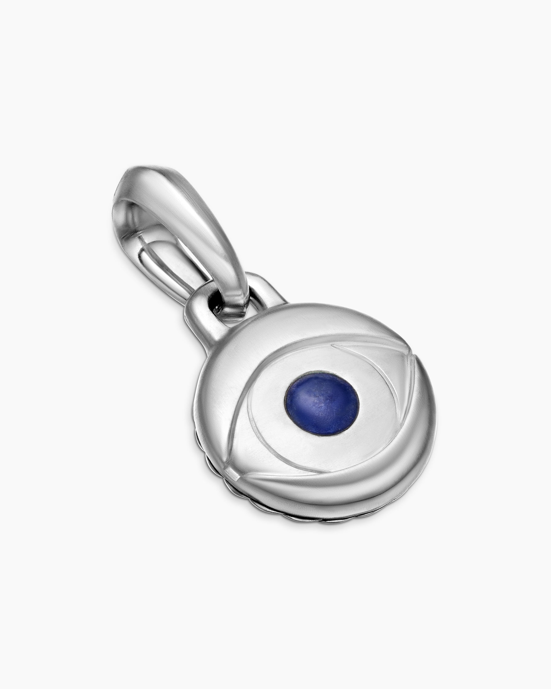 Evil Eye Amulet in Sterling Silver with Lapis, 14.5mm - Image 3