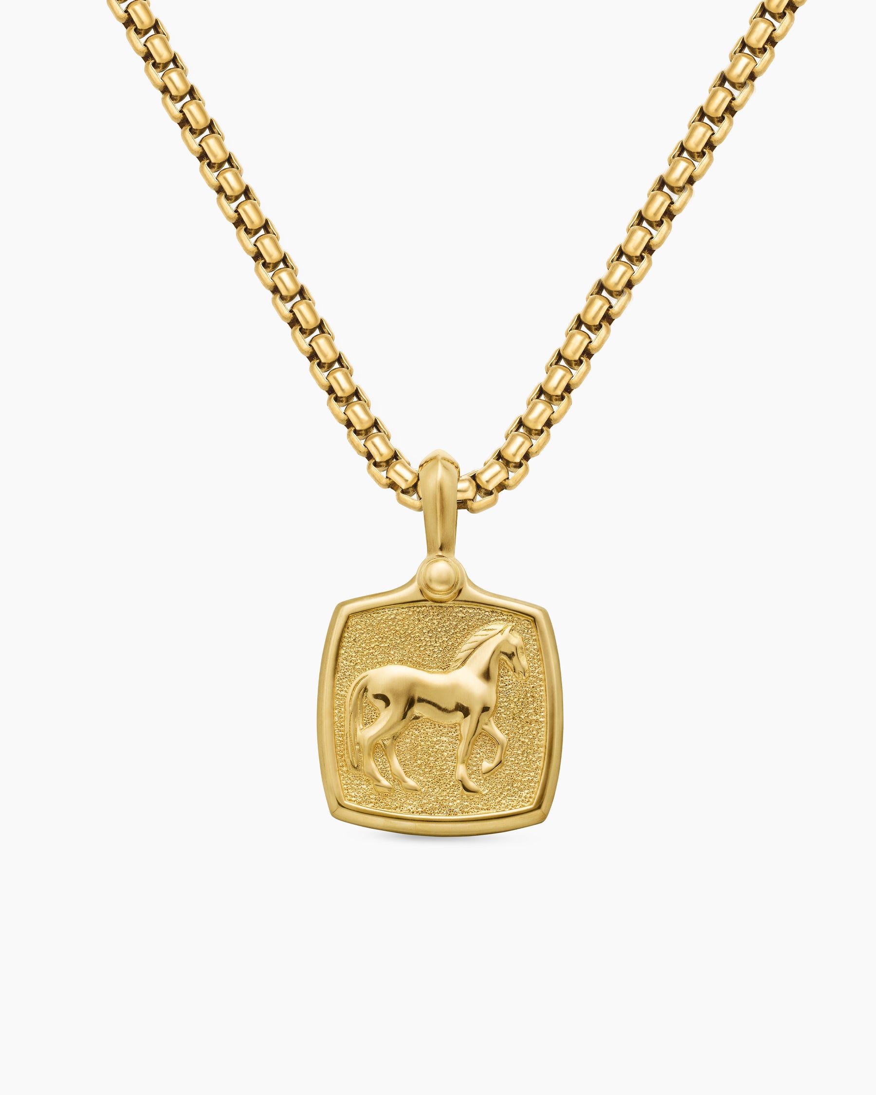 Petrvs Horse Amulet in 18K Yellow Gold, 19mm