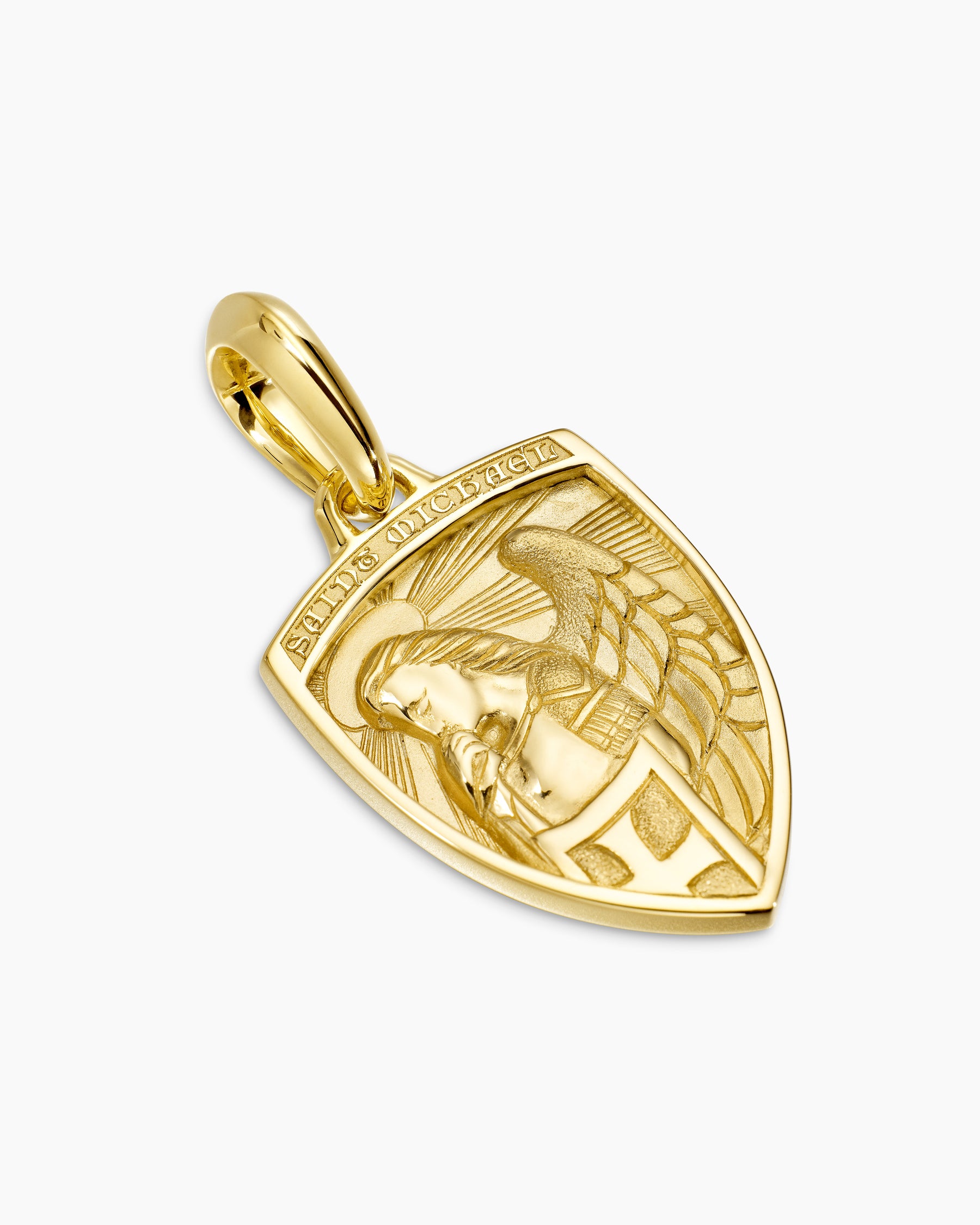 St. Michael Amulet in 18K Yellow Gold, 26mm - Image 3