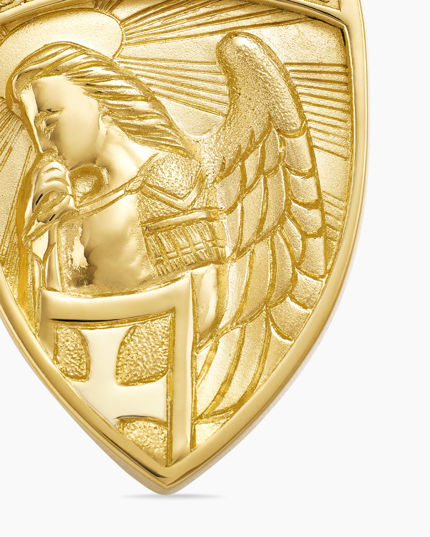 St. Michael Amulet in 18K Yellow Gold, 26mm - Image 5