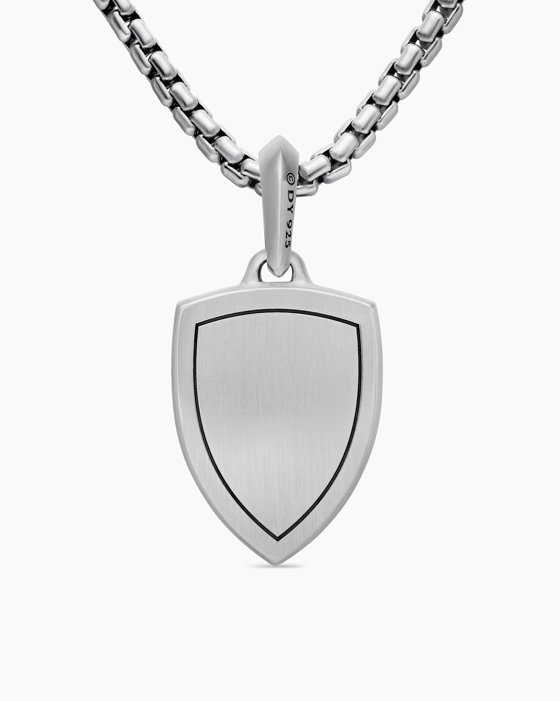 St. Michael Amulet in Sterling Silver with Black Diamonds, 26mm - Image 4