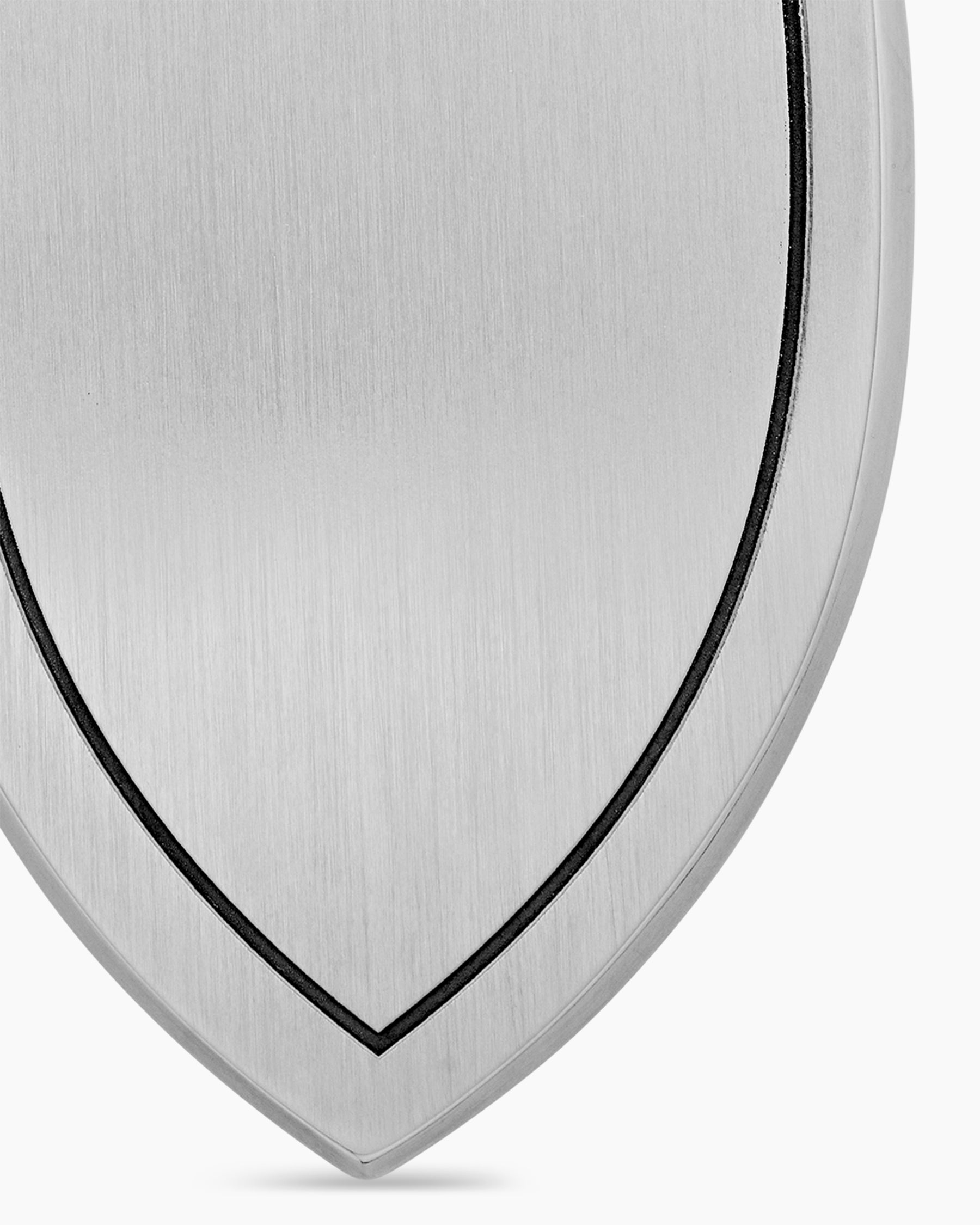St. Michael Amulet in Sterling Silver with Black Diamonds, 26mm - Image 6