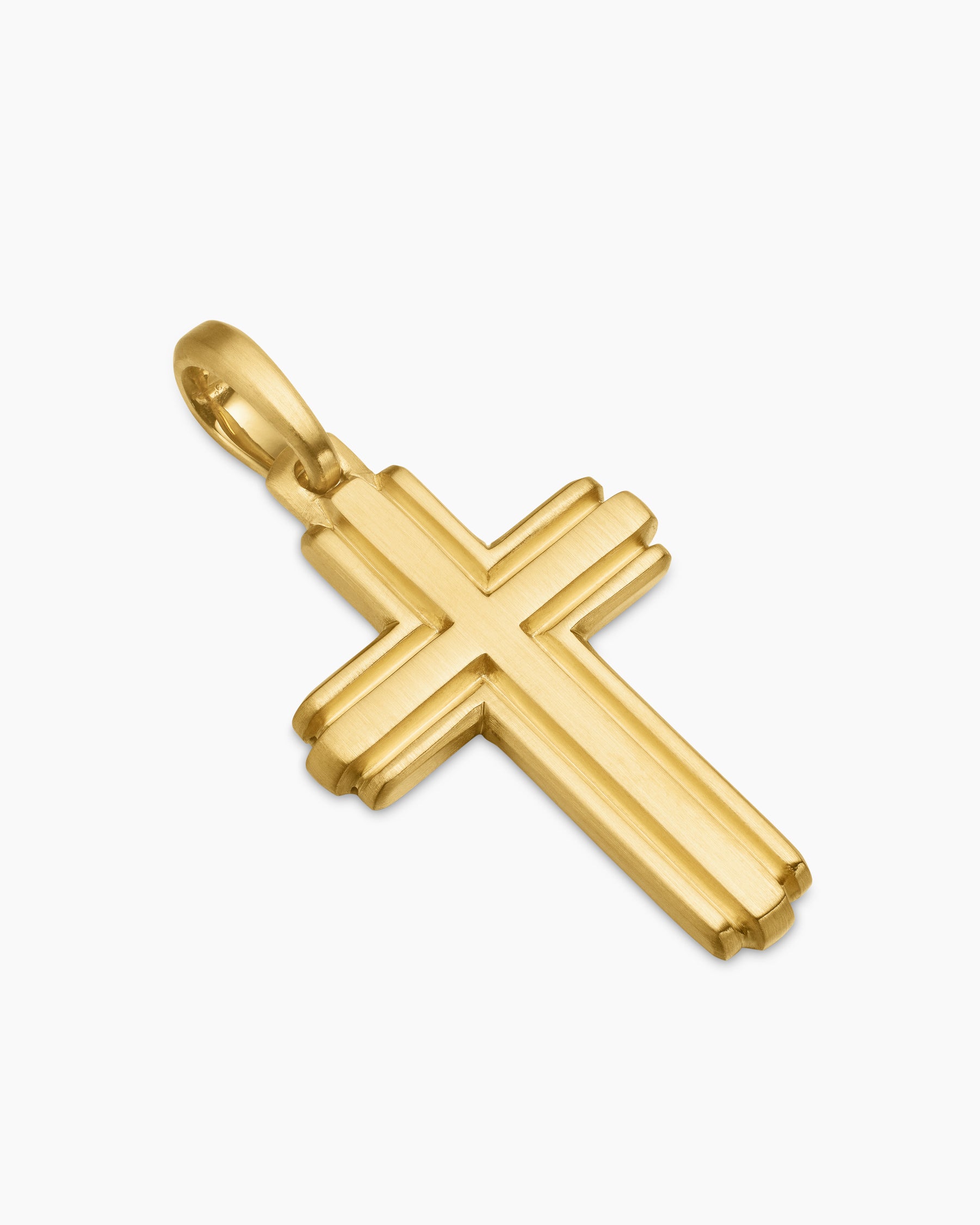 Cross Pendant in 18K Yellow Gold, 34mm - Image 3