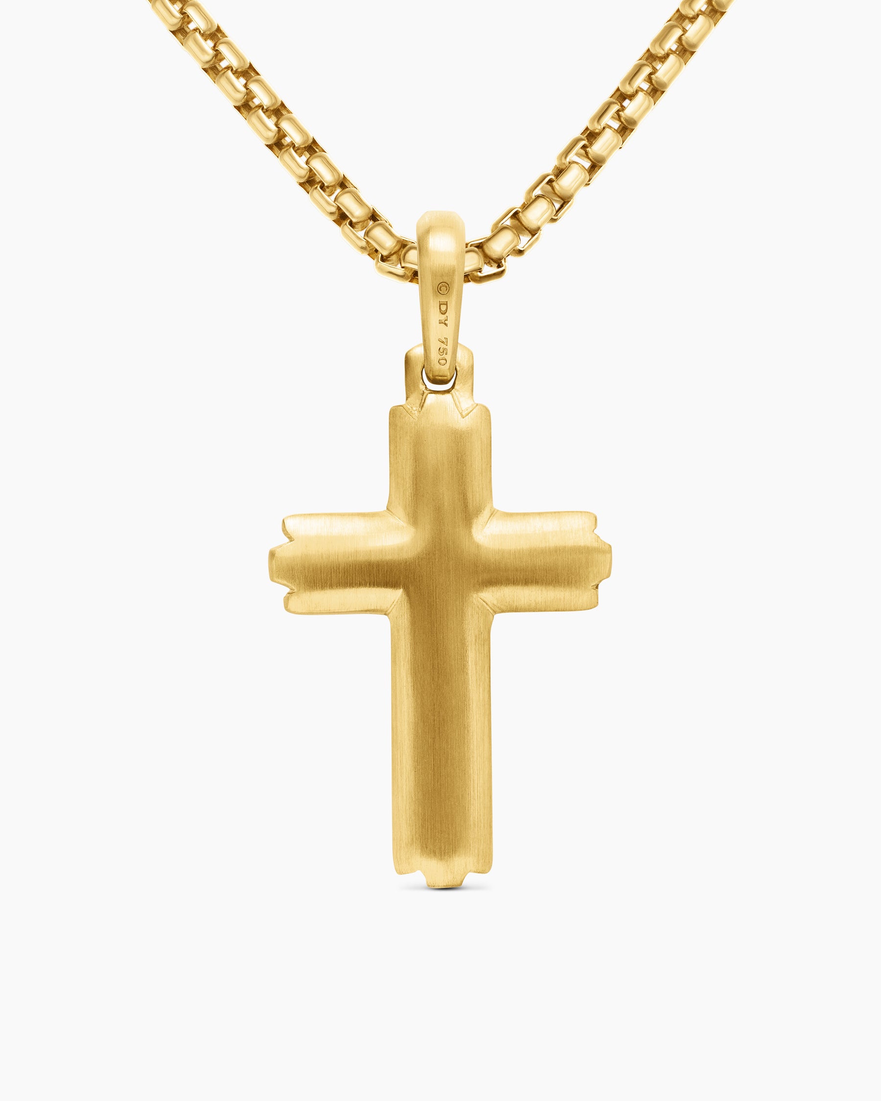 Cross Pendant in 18K Yellow Gold, 34mm - Image 4
