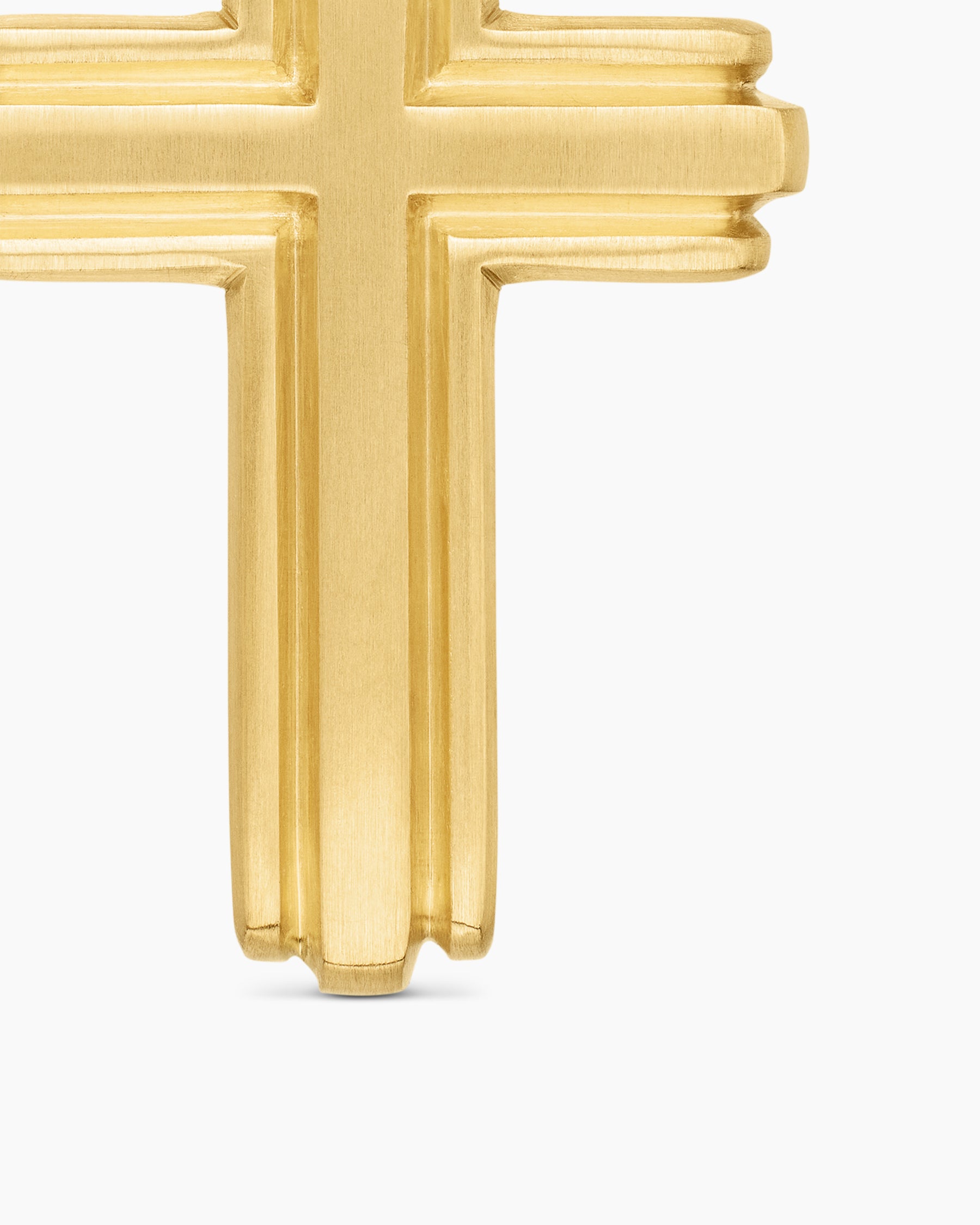 Cross Pendant in 18K Yellow Gold, 34mm - Image 5