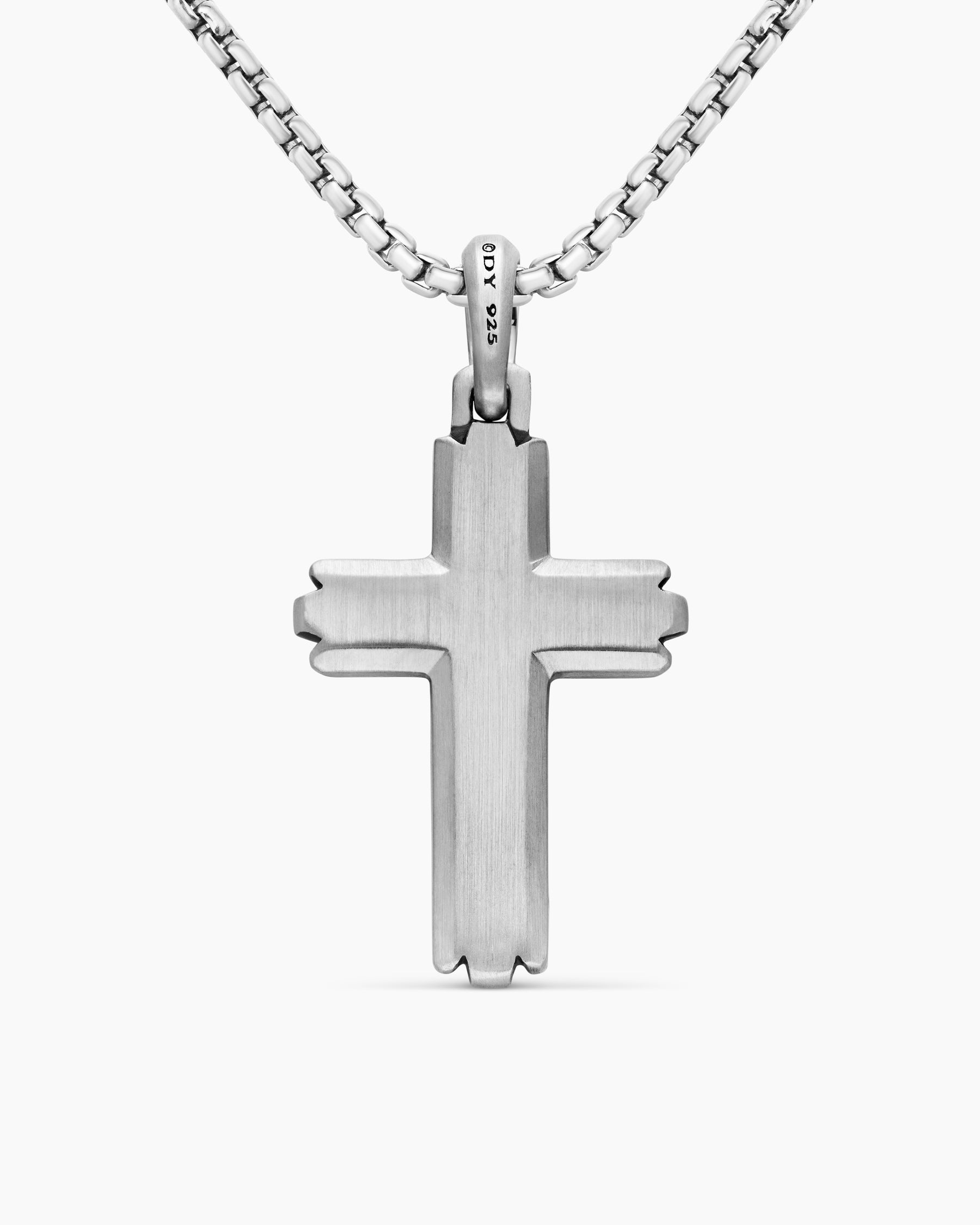 Cross Pendant in Sterling Silver, 34mm - Image 4