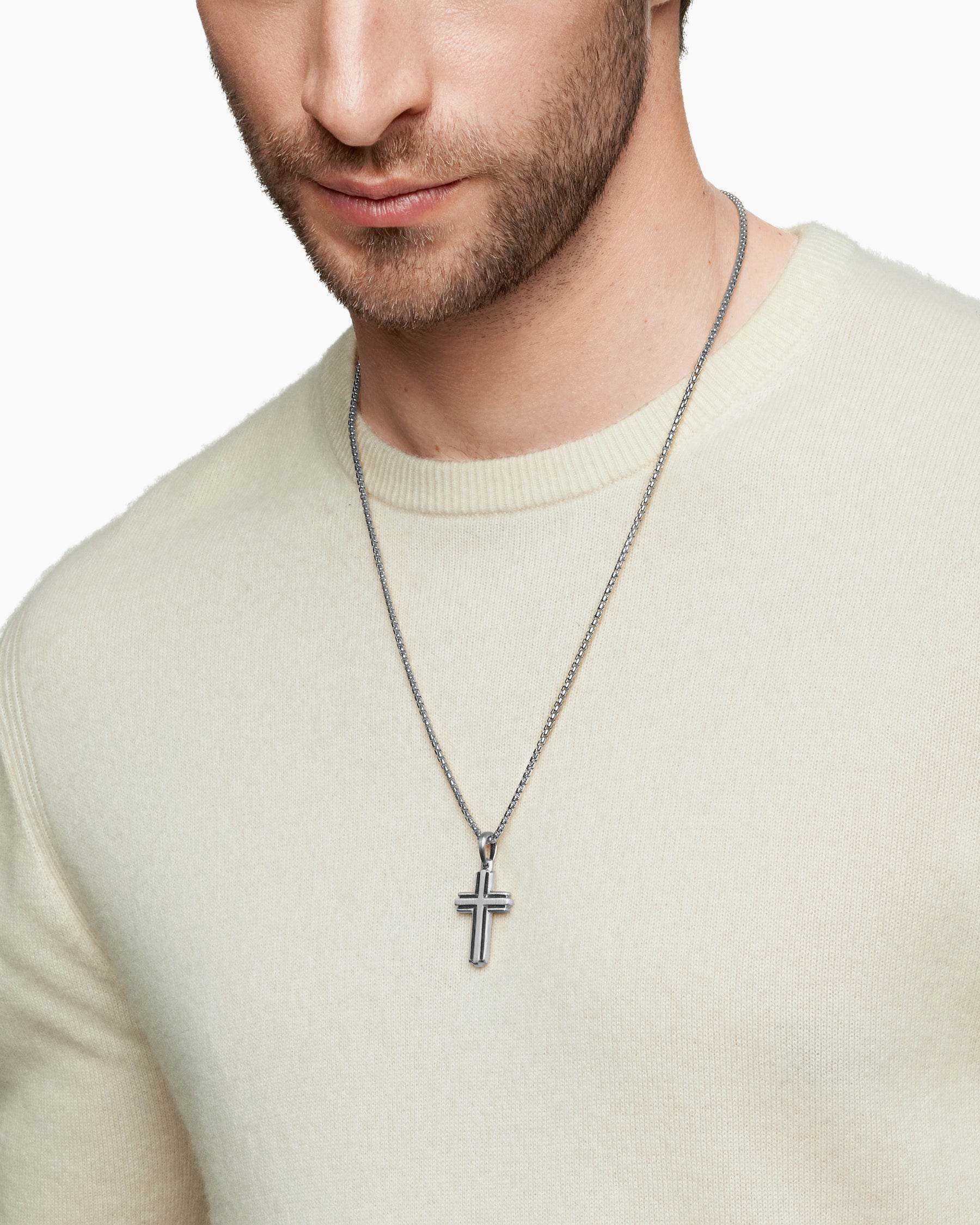 Alternative view of Cross Pendant in Sterling Silver, 34mm