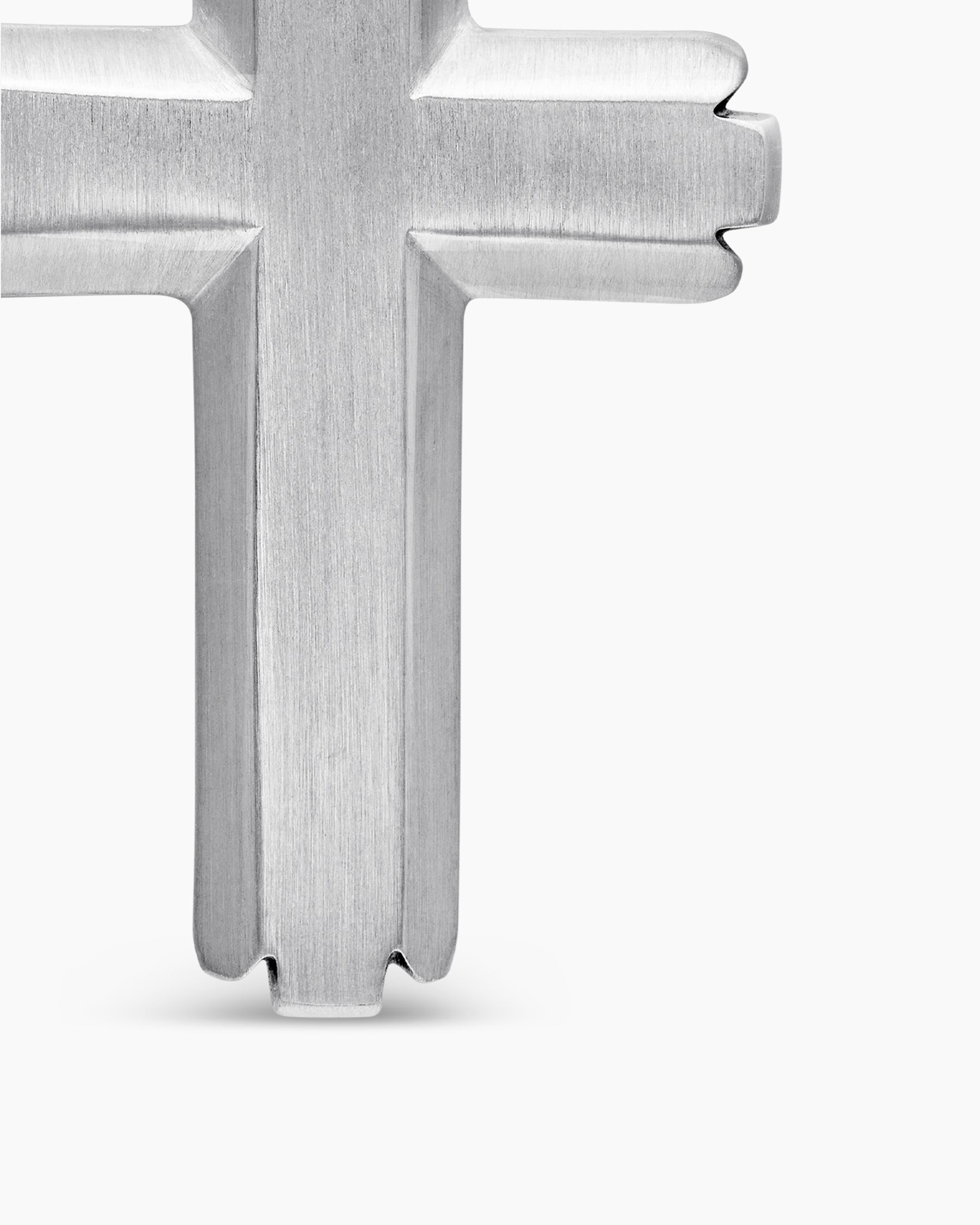 Cross Pendant in Sterling Silver with Black Diamonds, 34mm - Image 6