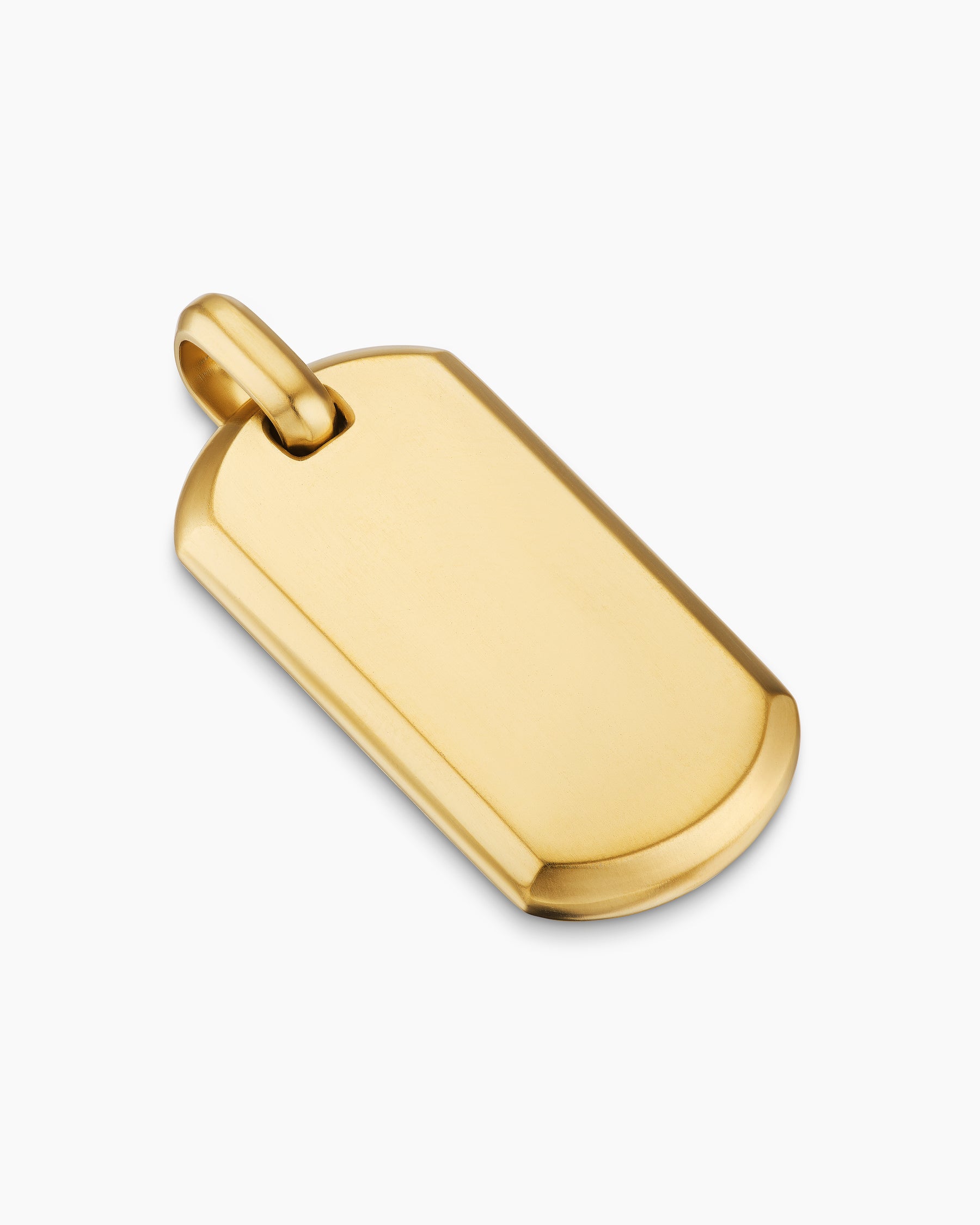 Chevron Tag in 18K Yellow Gold, 35mm - Image 3