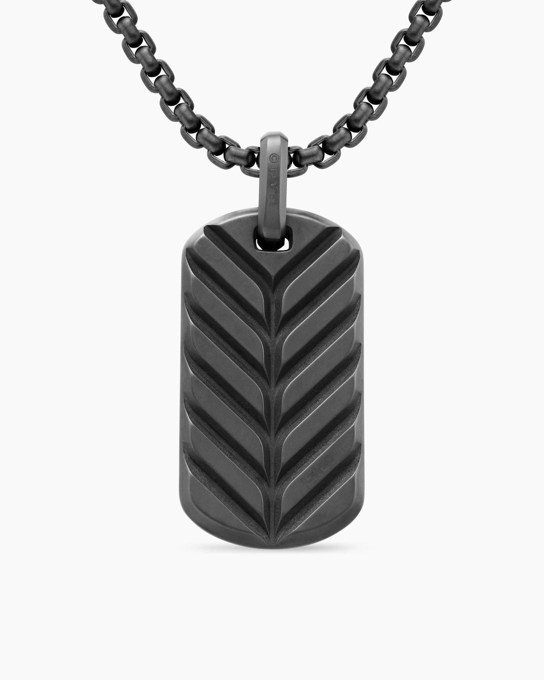 Chevron Tag in Black Titanium, 35mm - Image 4