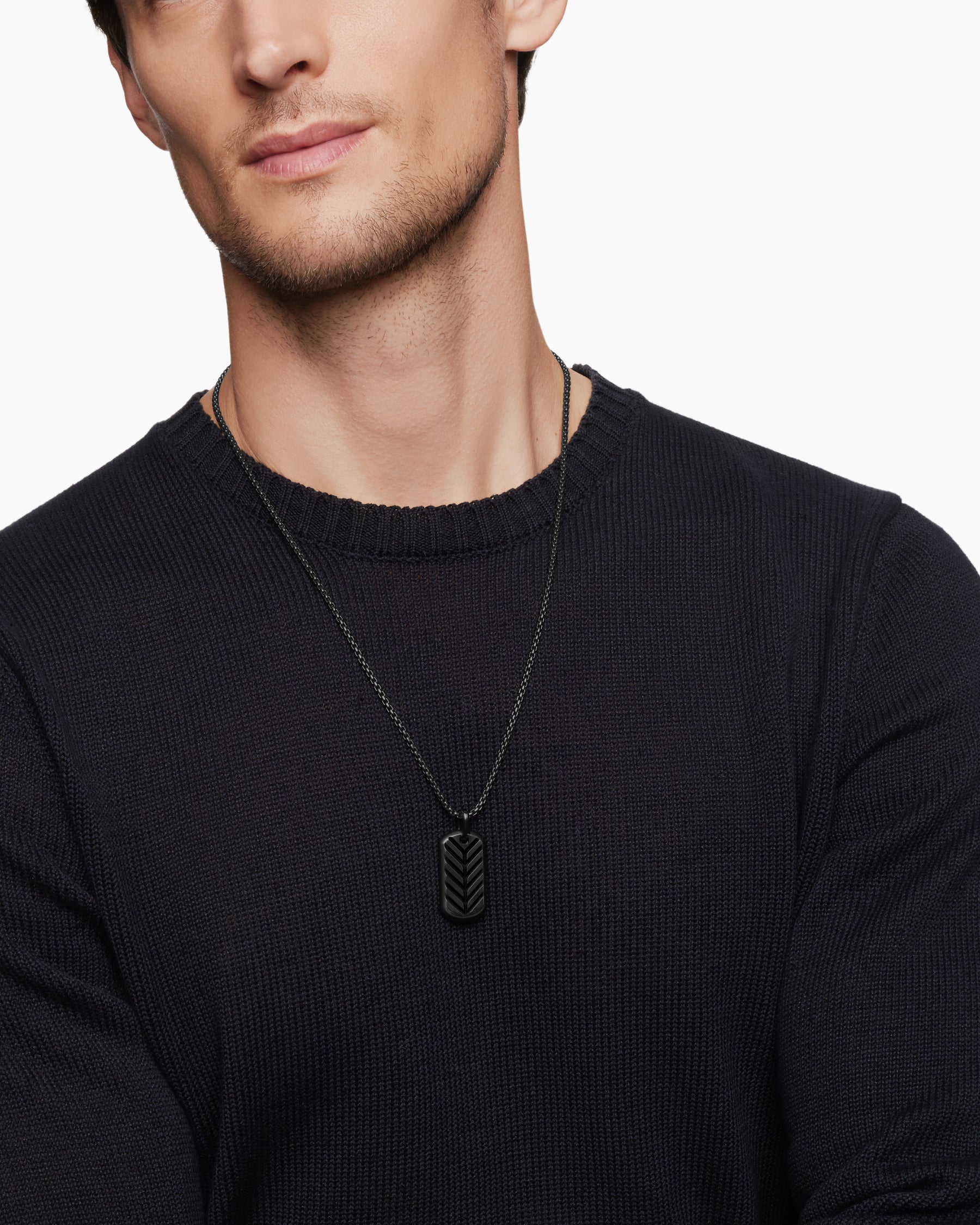 Chevron Tag in Black Titanium, 35mm - Image 7
