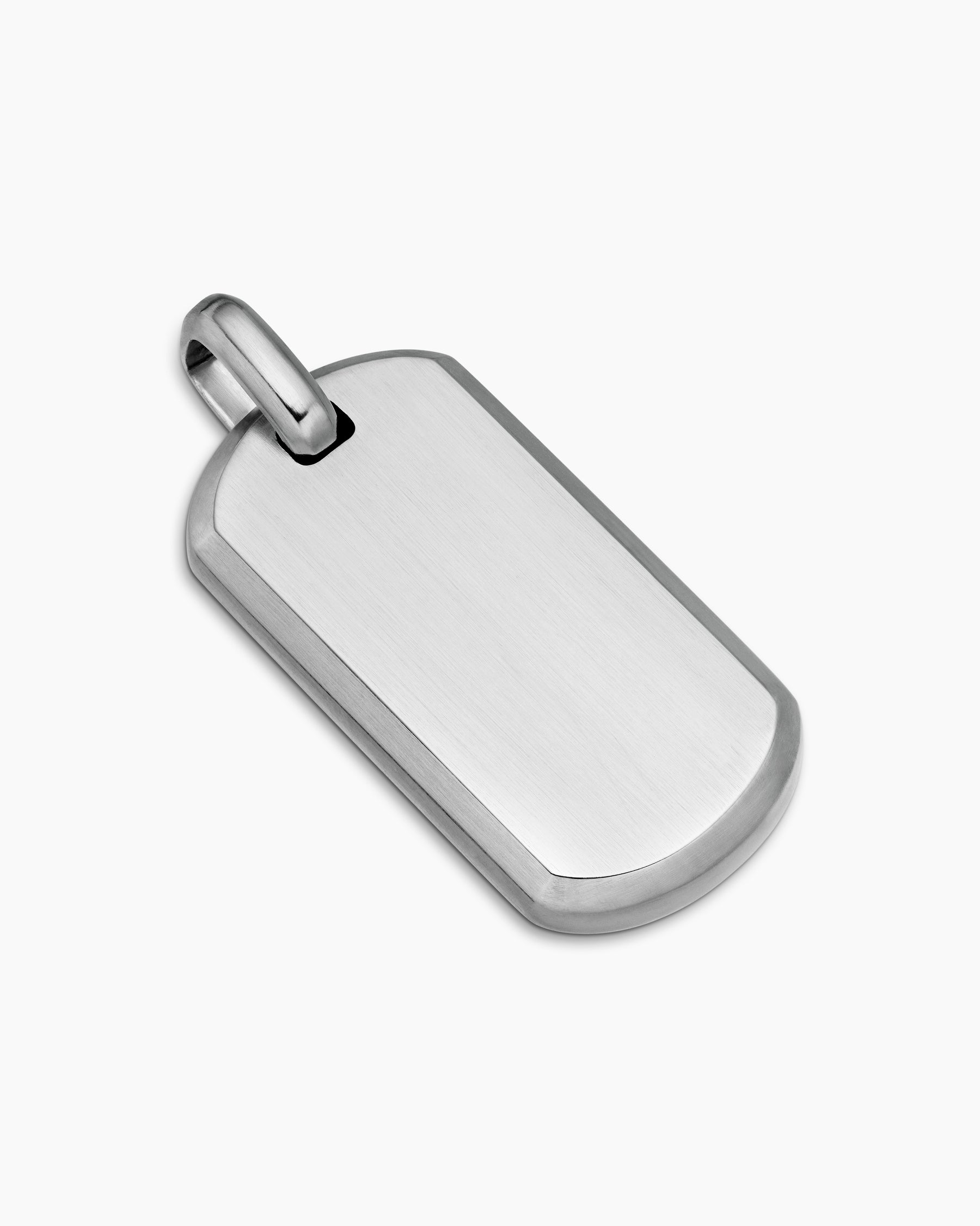Chevron Tag in Sterling Silver, 35mm - Image 3