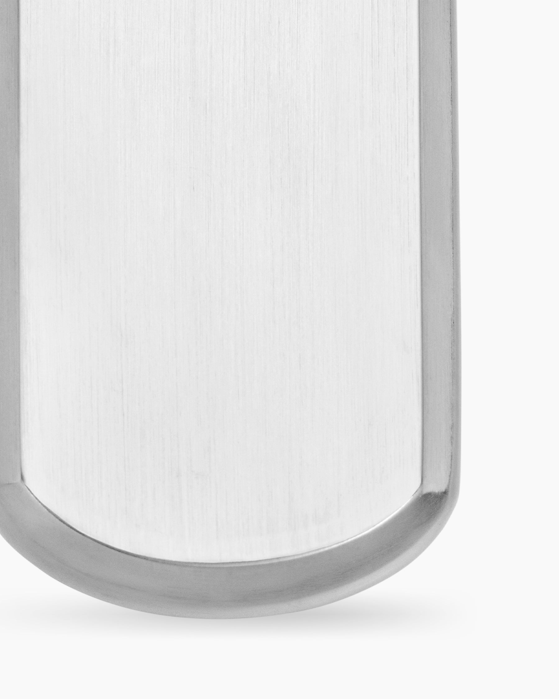 Chevron Tag in Sterling Silver, 35mm - Image 5