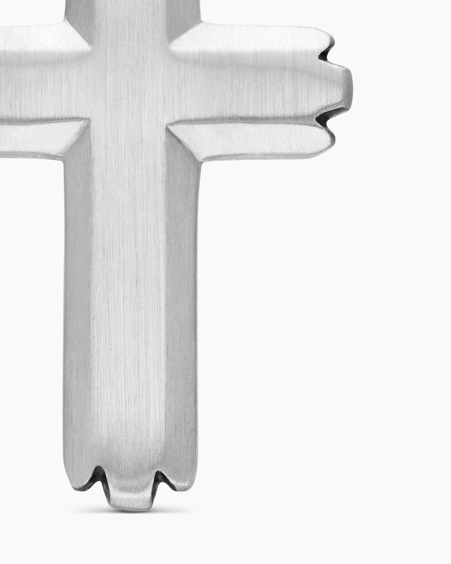 Deco Cross Pendant in Sterling Silver, 27mm - Image 6
