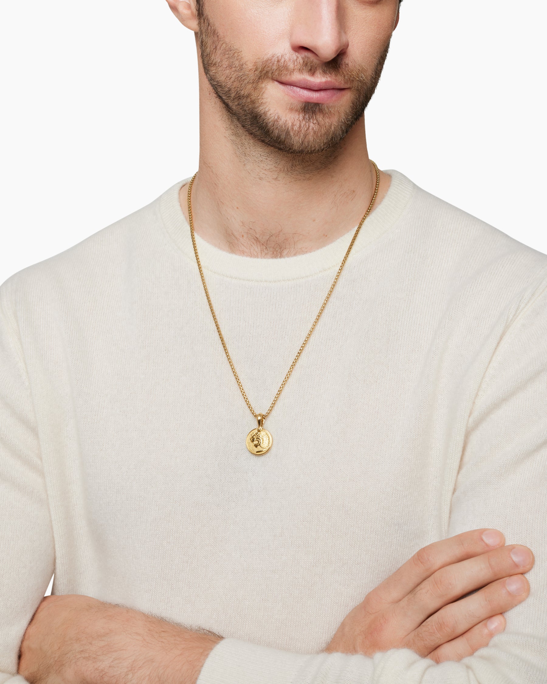Petrvs Lion Amulet in 18K Yellow Gold, 19.3mm - Image 7