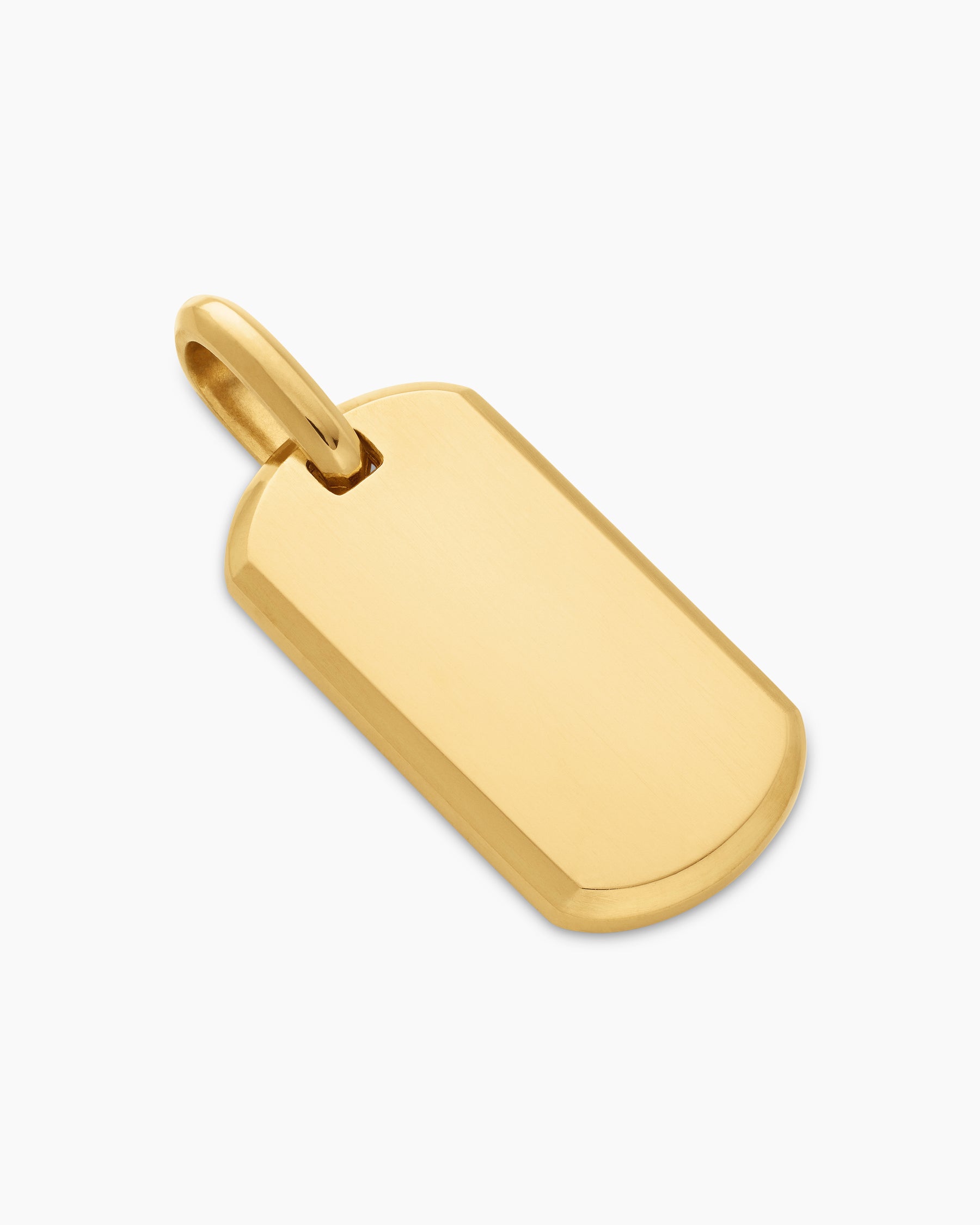 Chevron Tag in 18K Yellow Gold, 27mm - Image 3