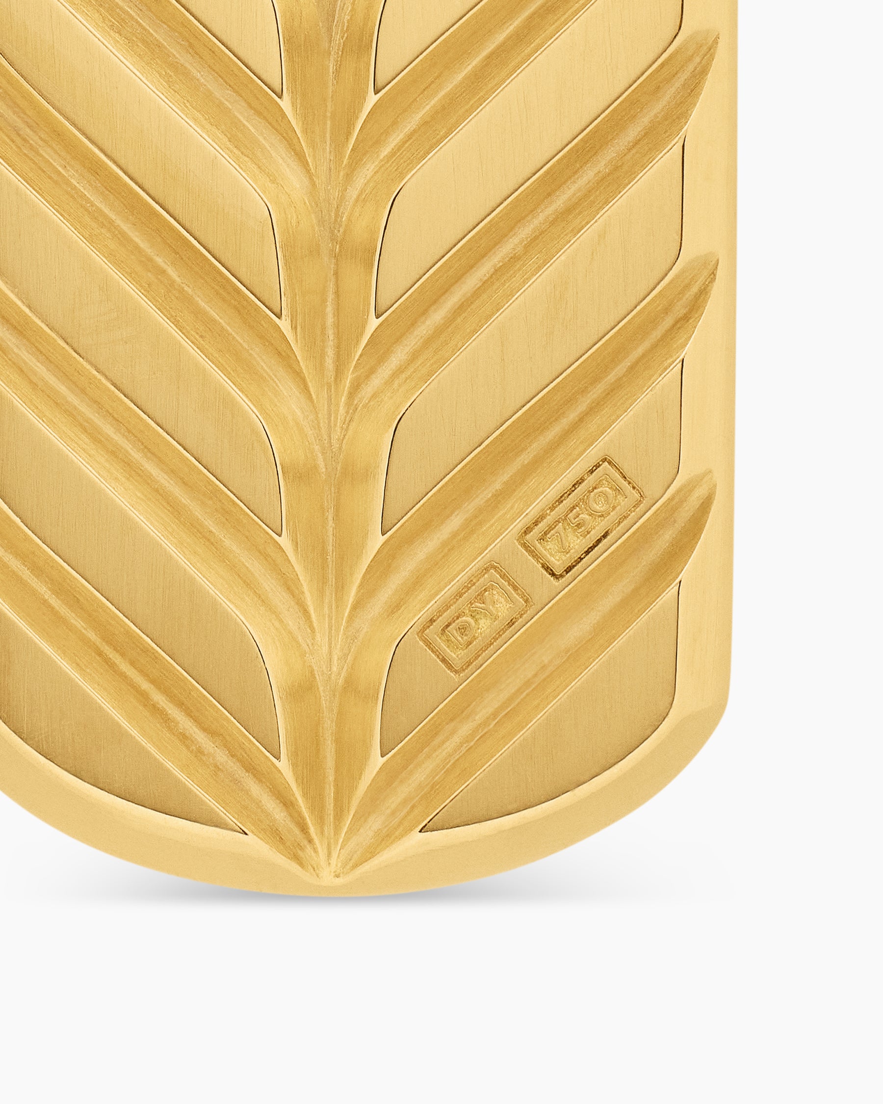 Chevron Tag in 18K Yellow Gold, 27mm - Image 6