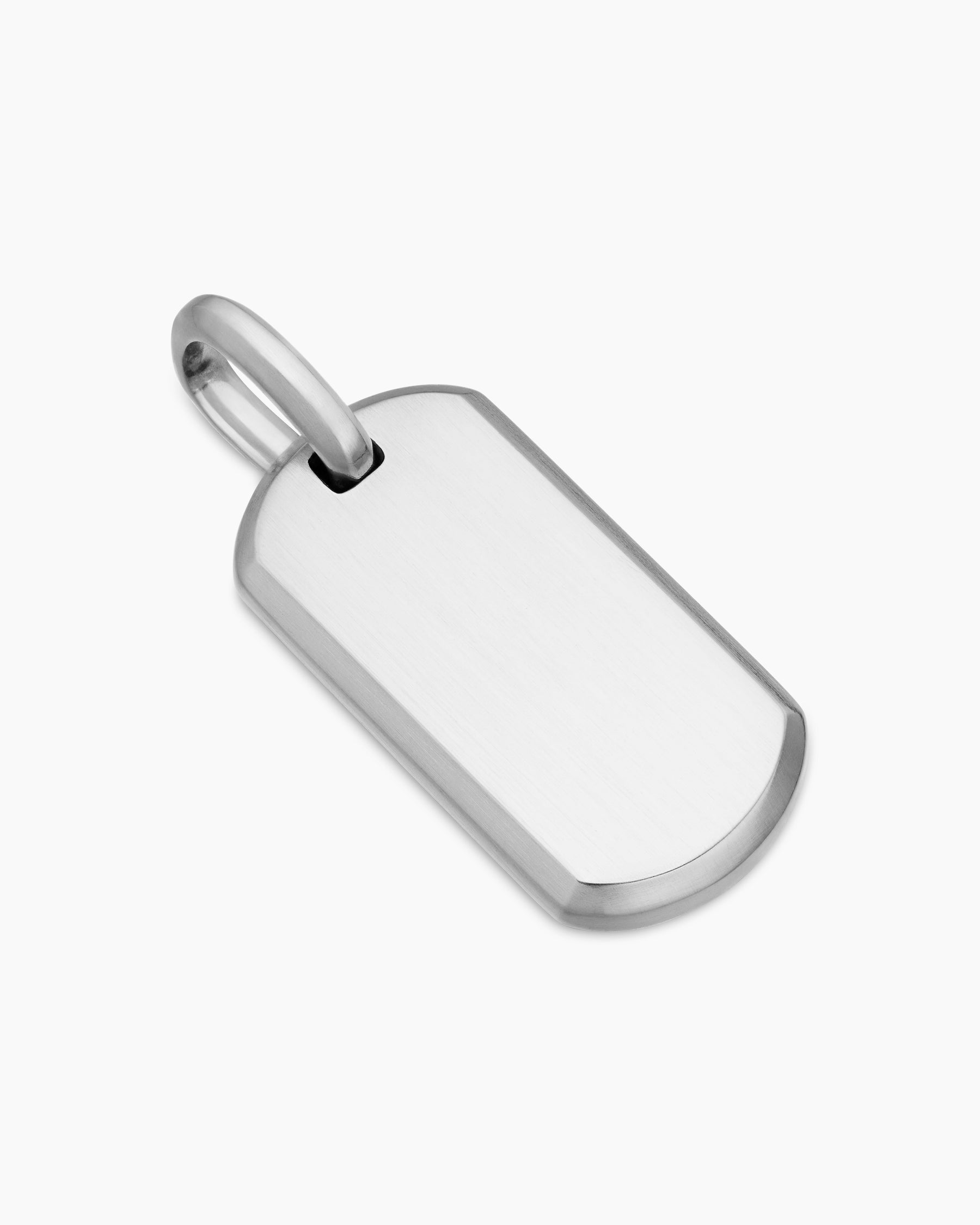 Chevron Tag in Sterling Silver, 27mm - Image 3
