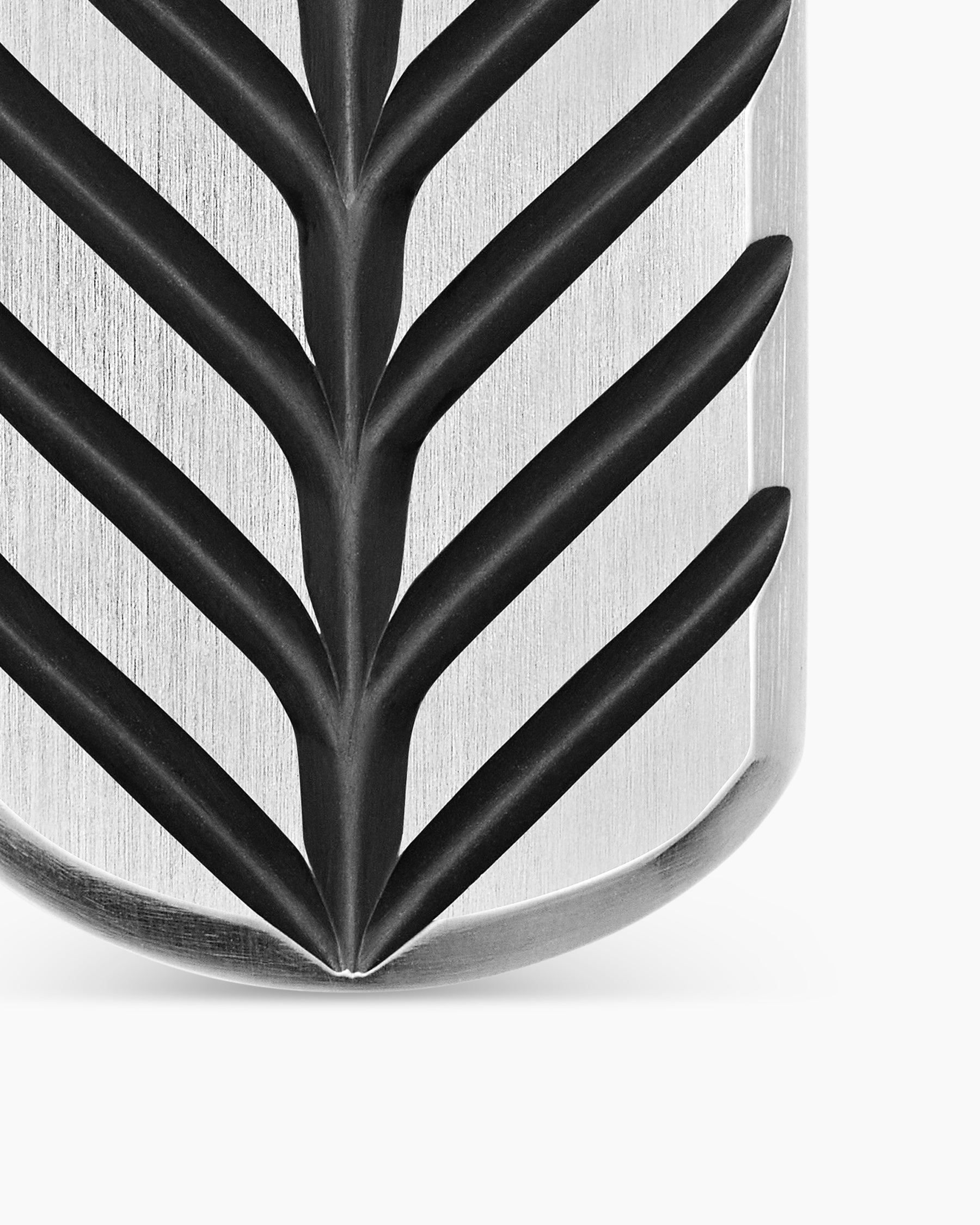 Chevron Tag in Sterling Silver, 27mm - Image 6