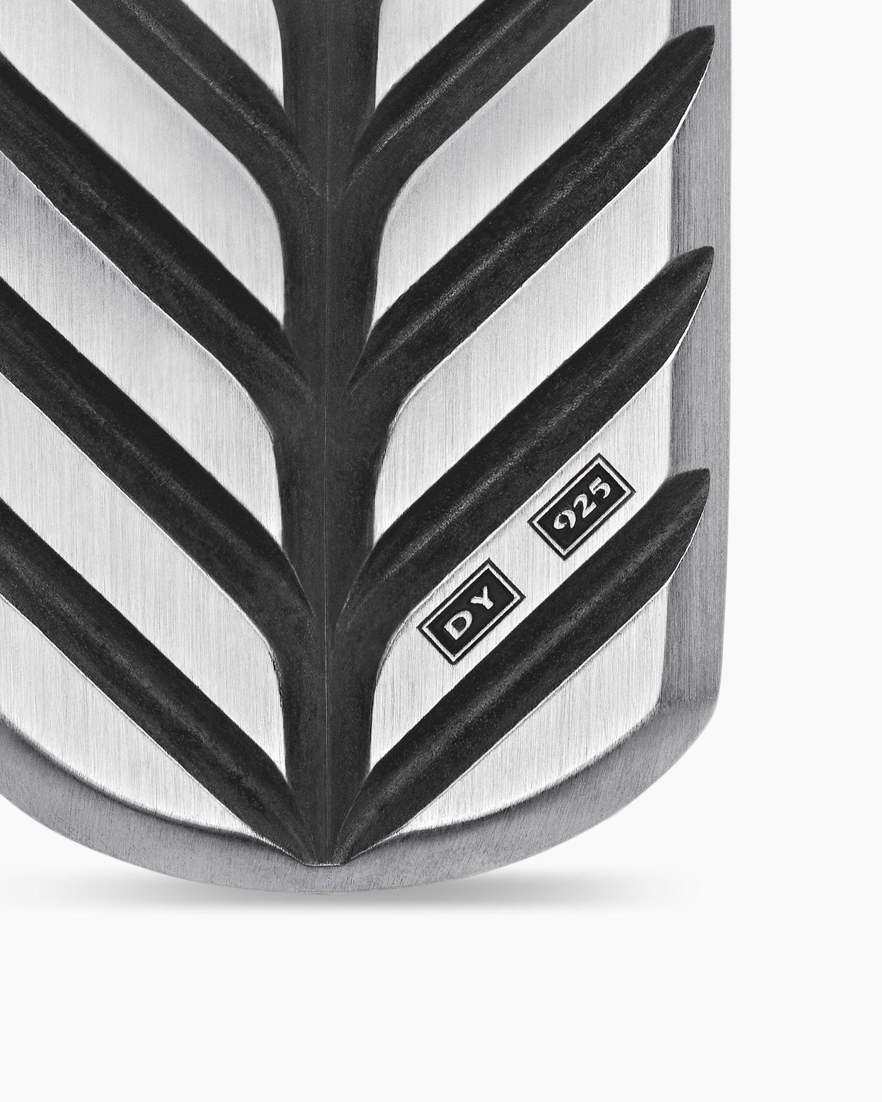 Chevron Tag in Sterling Silver with Rainbow Pavé, 27mm - Image 6