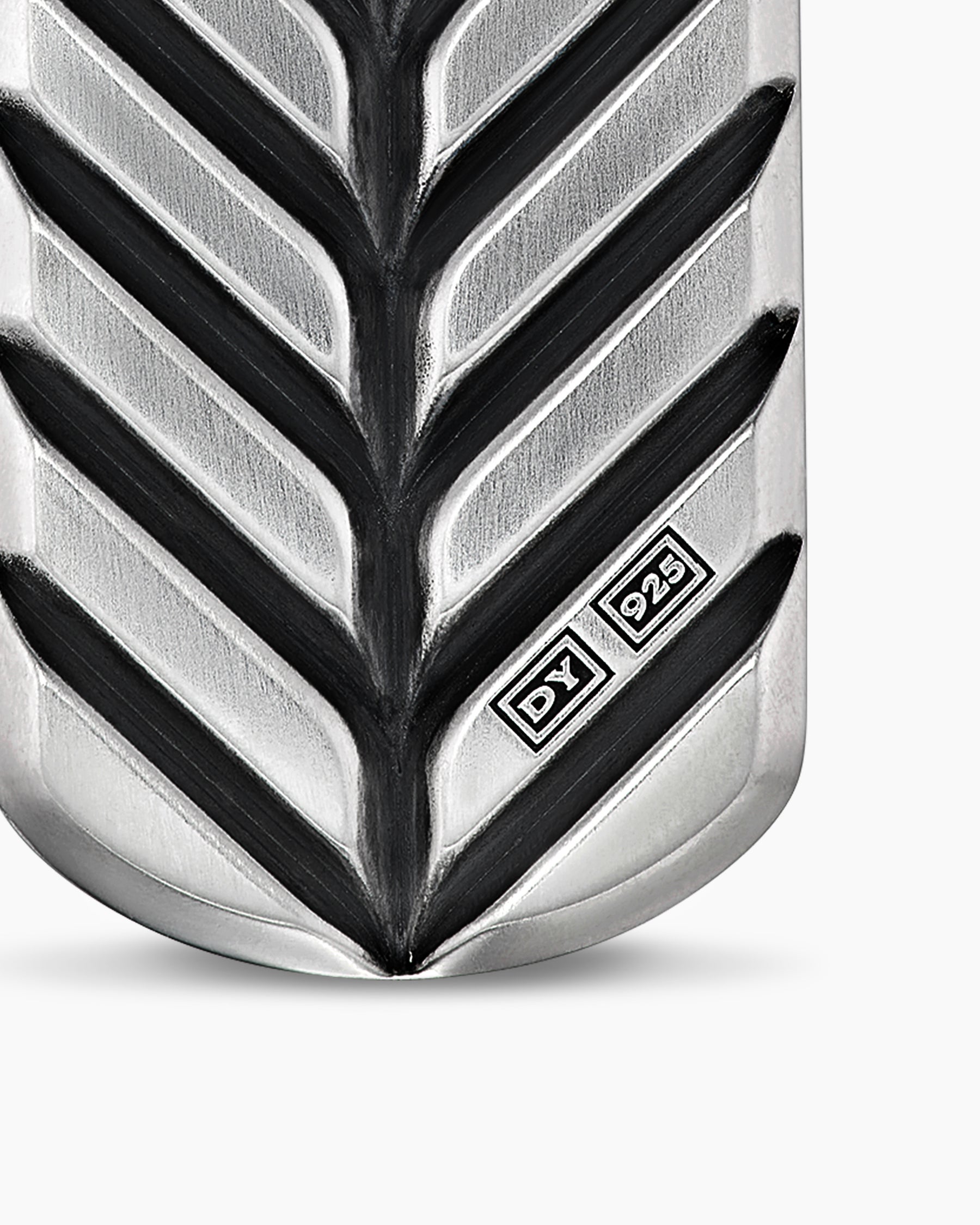 Chevron Tag in Sterling Silver with Malachite, 27mm - Image 6