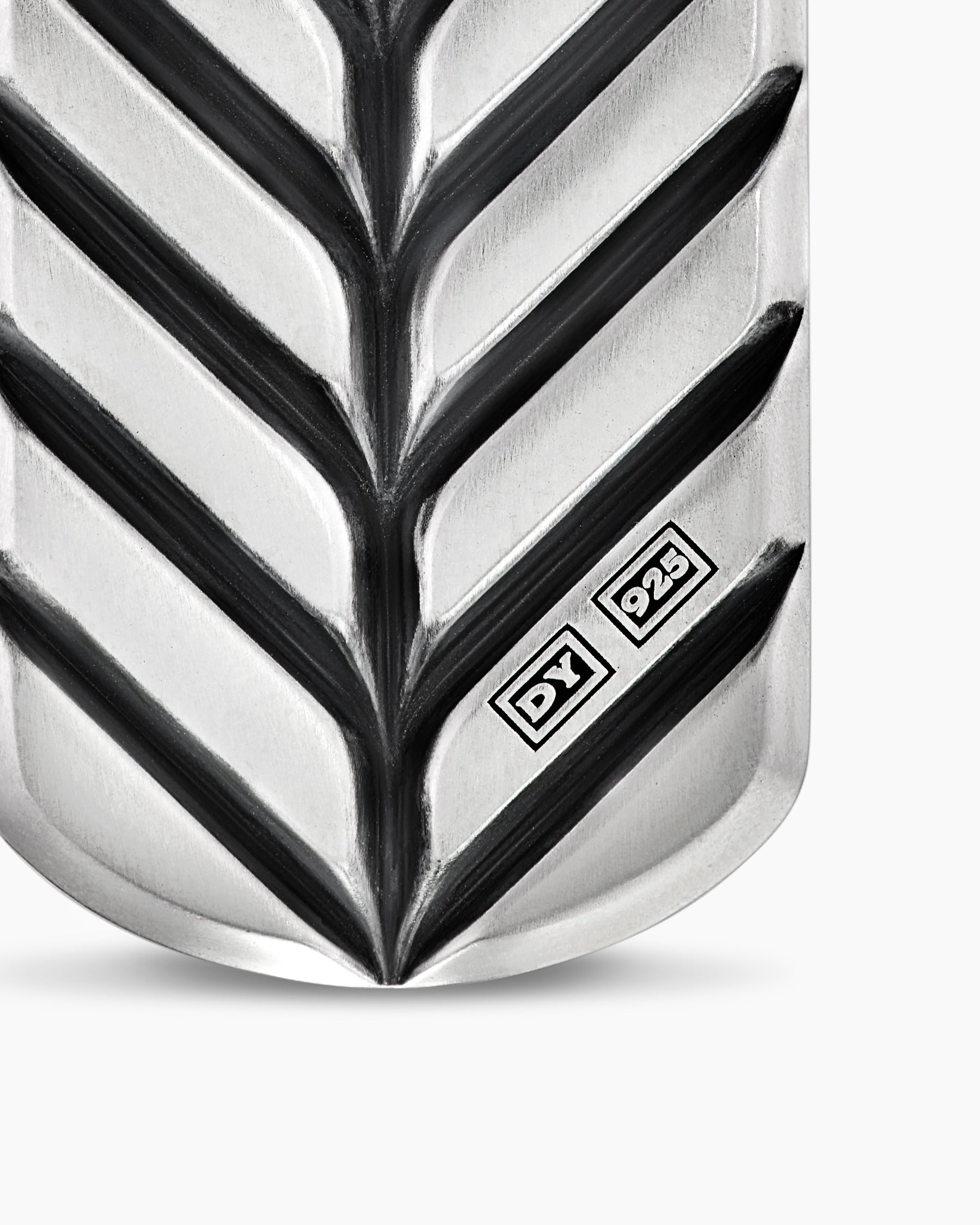 Chevron Tag in Sterling Silver with Pietersite, 27mm - Image 6