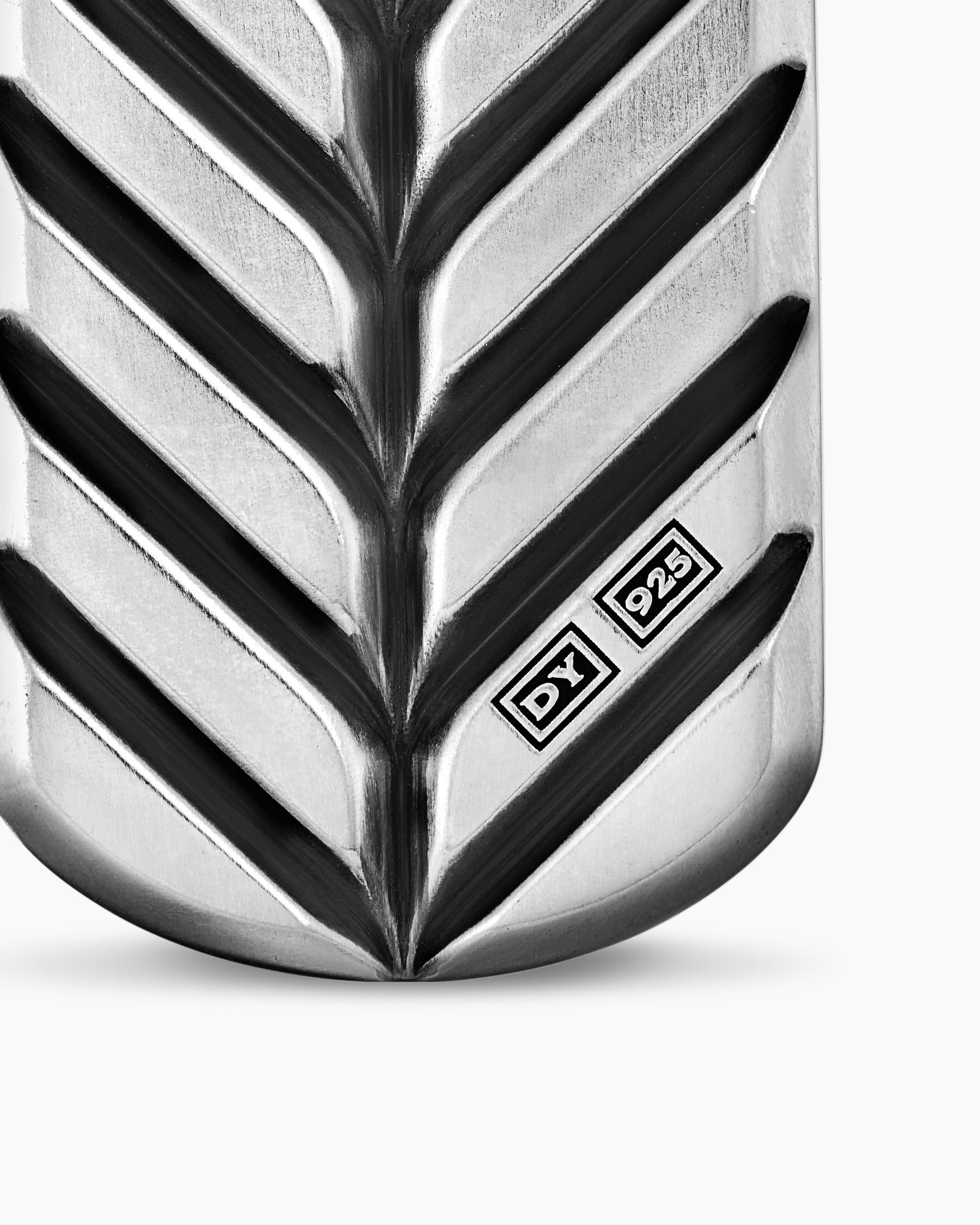 Chevron Tag in Sterling Silver with Tiger's Eye, 27mm - Image 6