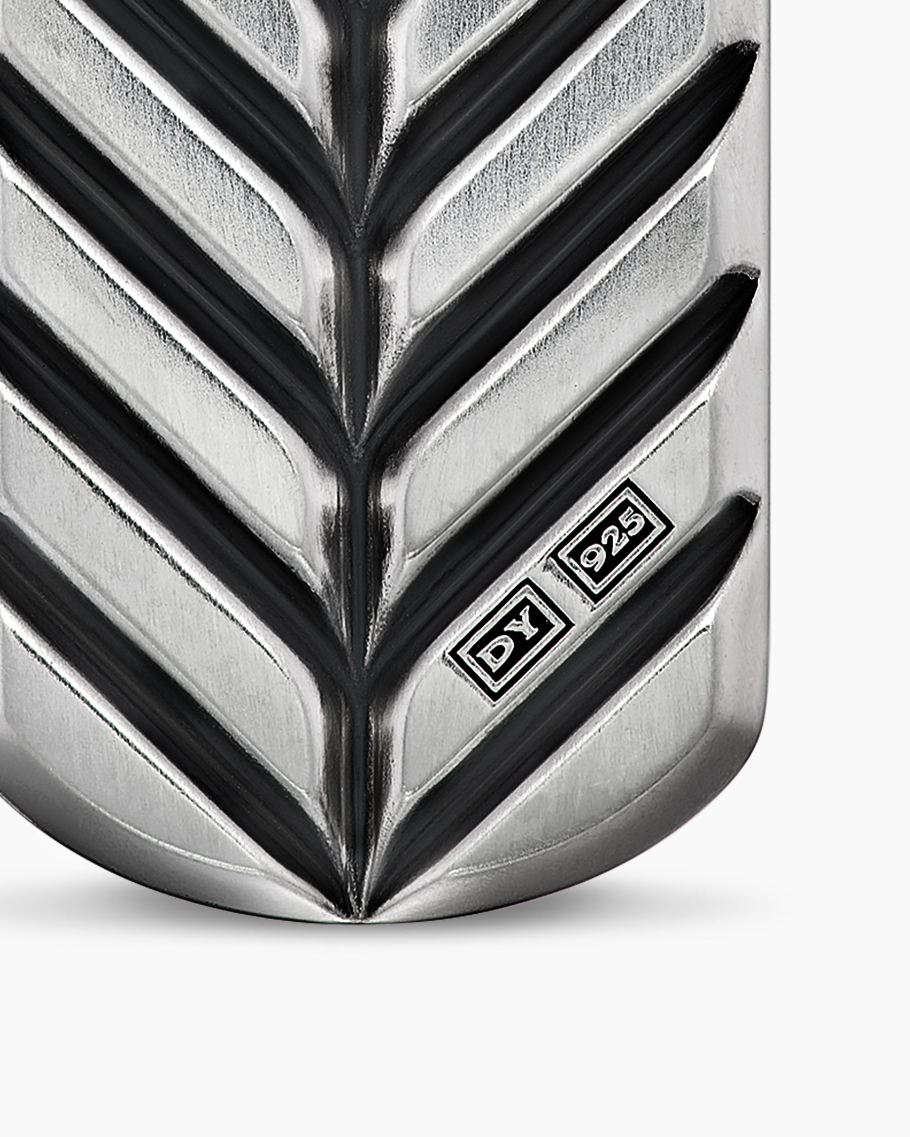Chevron Tag in Sterling Silver with Turquoise, 27mm - Image 6