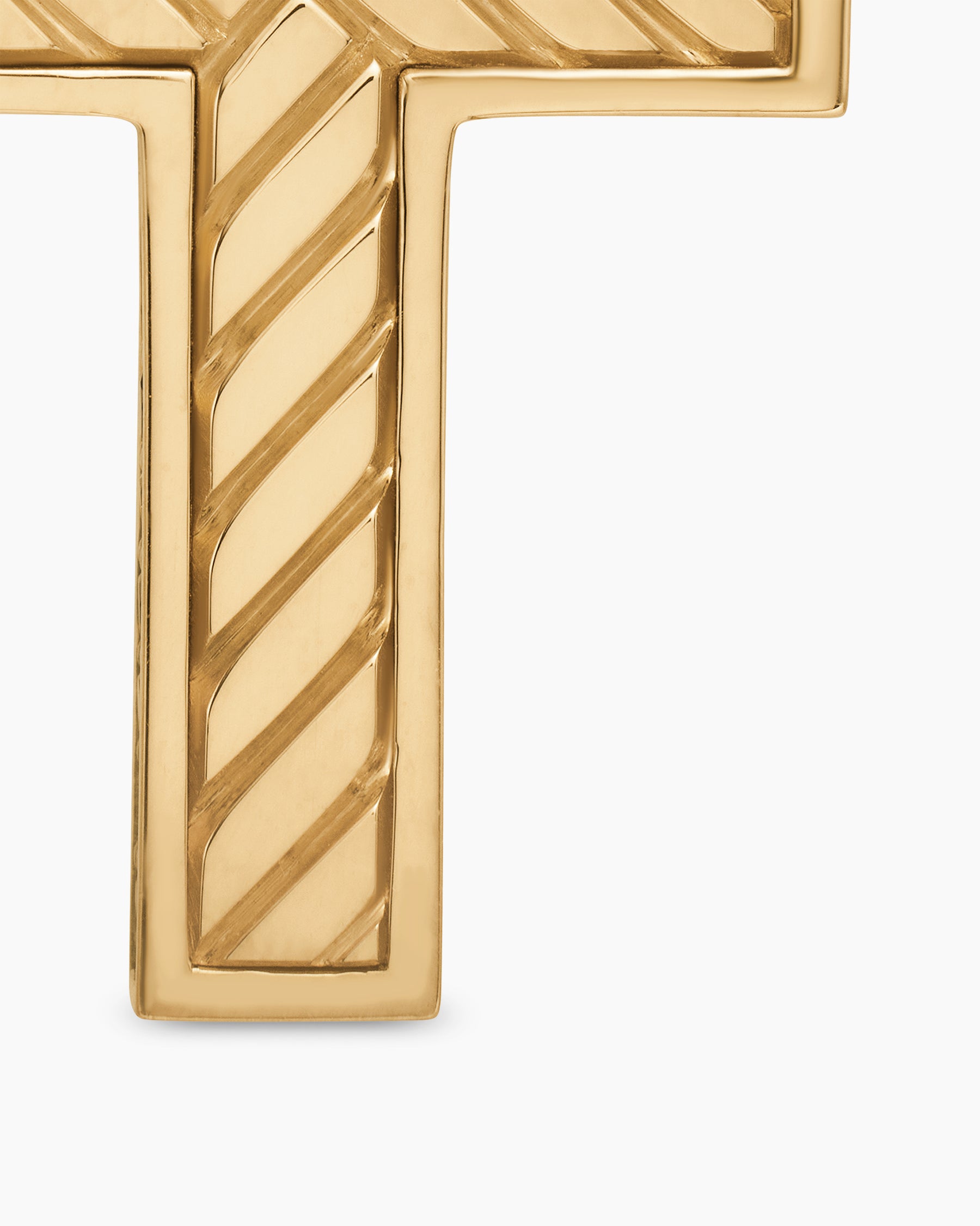 Pavé Cross Pendant in 18K Yellow Gold with Diamonds, 28mm - Image 6