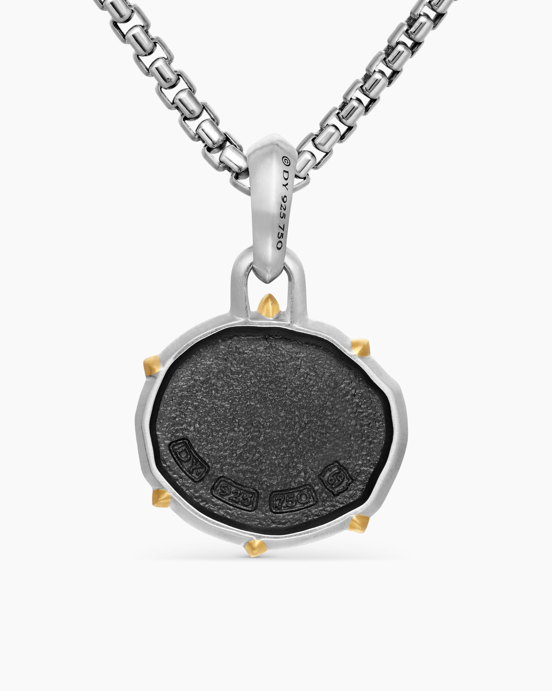 Cancer Amulet in Sterling Silver with 18K Yellow Gold, 23mm - Image 4