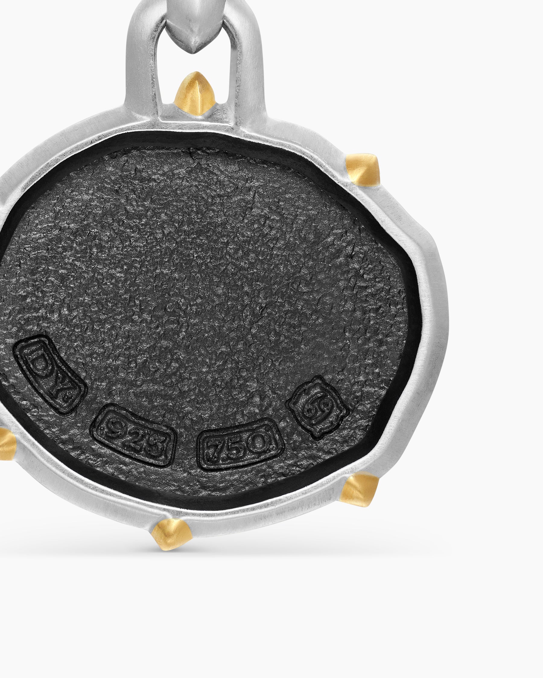 Cancer Amulet in Sterling Silver with 18K Yellow Gold, 23mm - Image 6