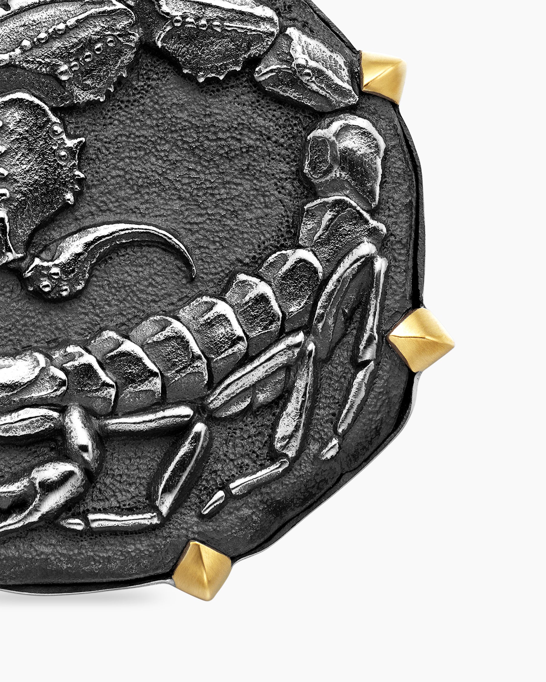 Scorpio Amulet in Sterling Silver with 18K Yellow Gold, 23mm - Image 5