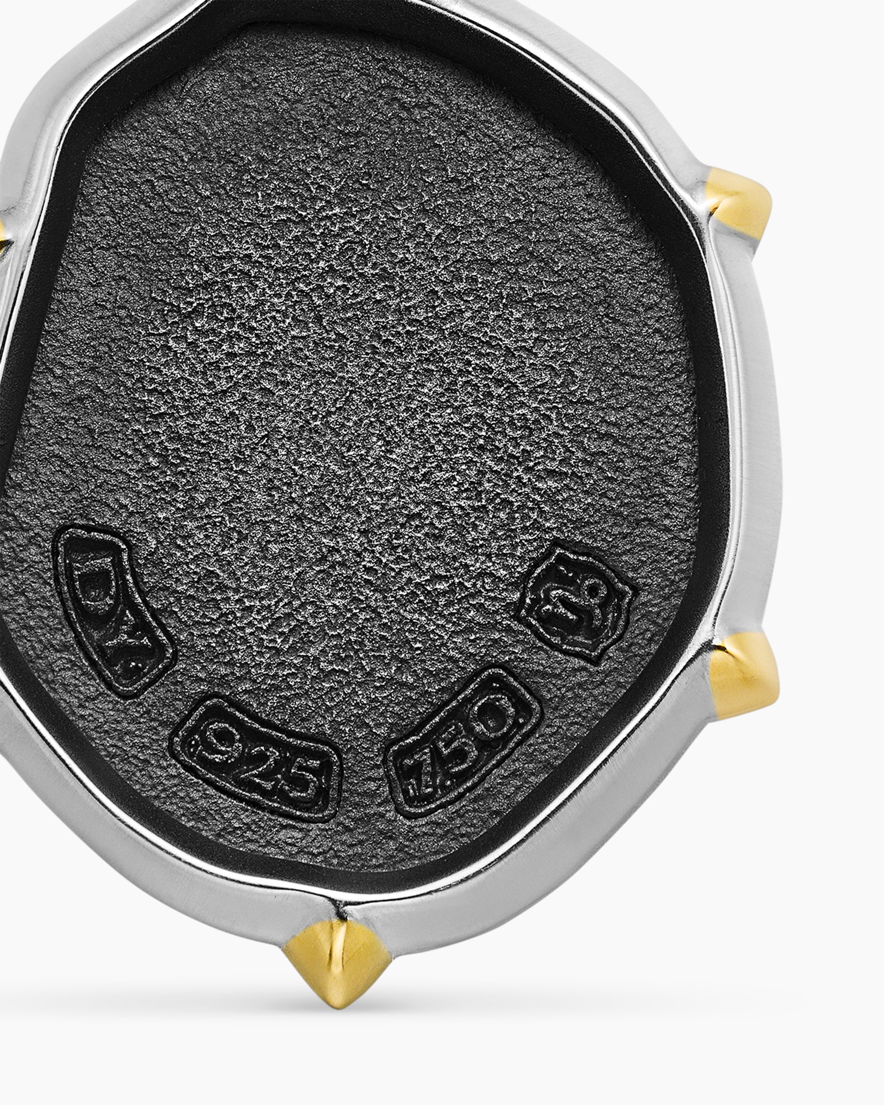 Capricorn Amulet in Sterling Silver with 18K Yellow Gold, 23mm - Image 6