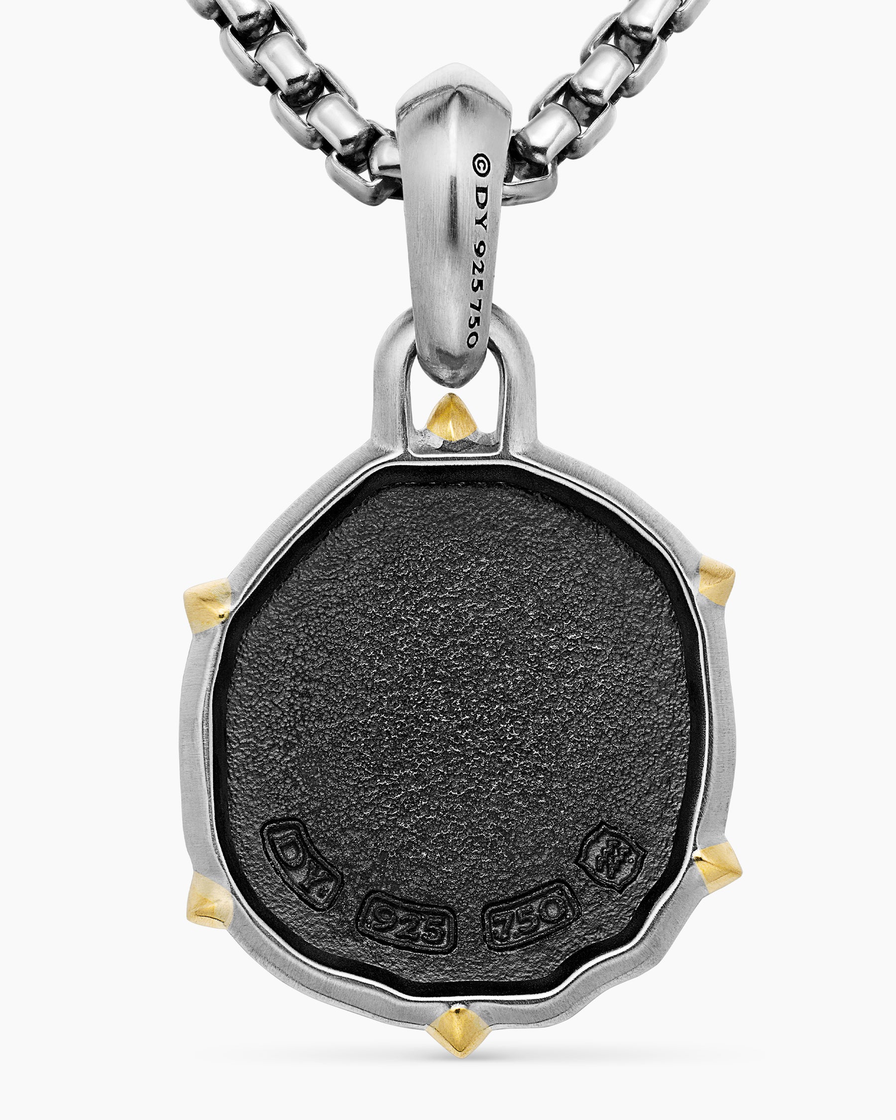 Aquarius Amulet in Sterling Silver with 18K Yellow Gold, 23mm - Image 6
