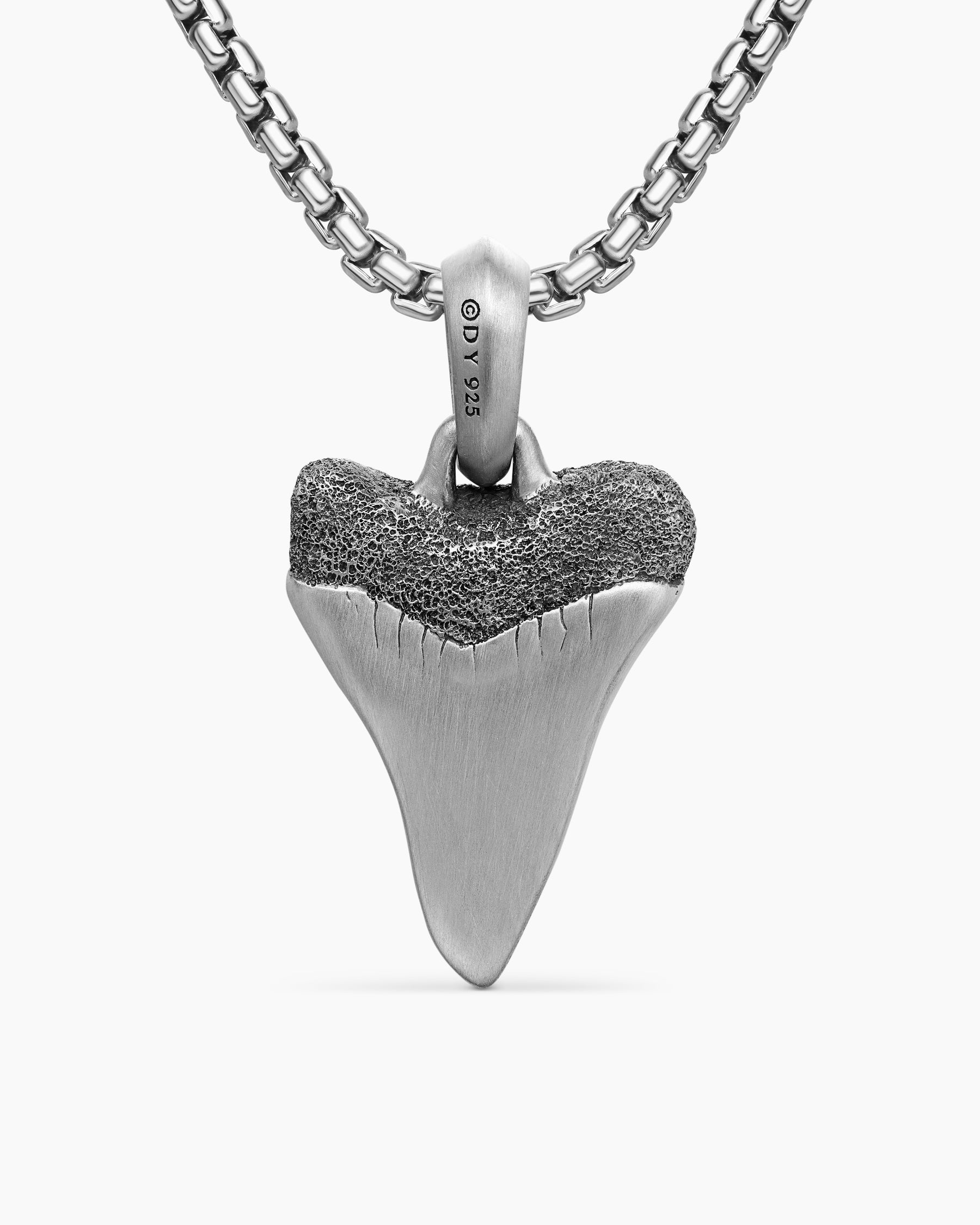 Shark Tooth Amulet in Sterling Silver, 25.8mm - Image 4