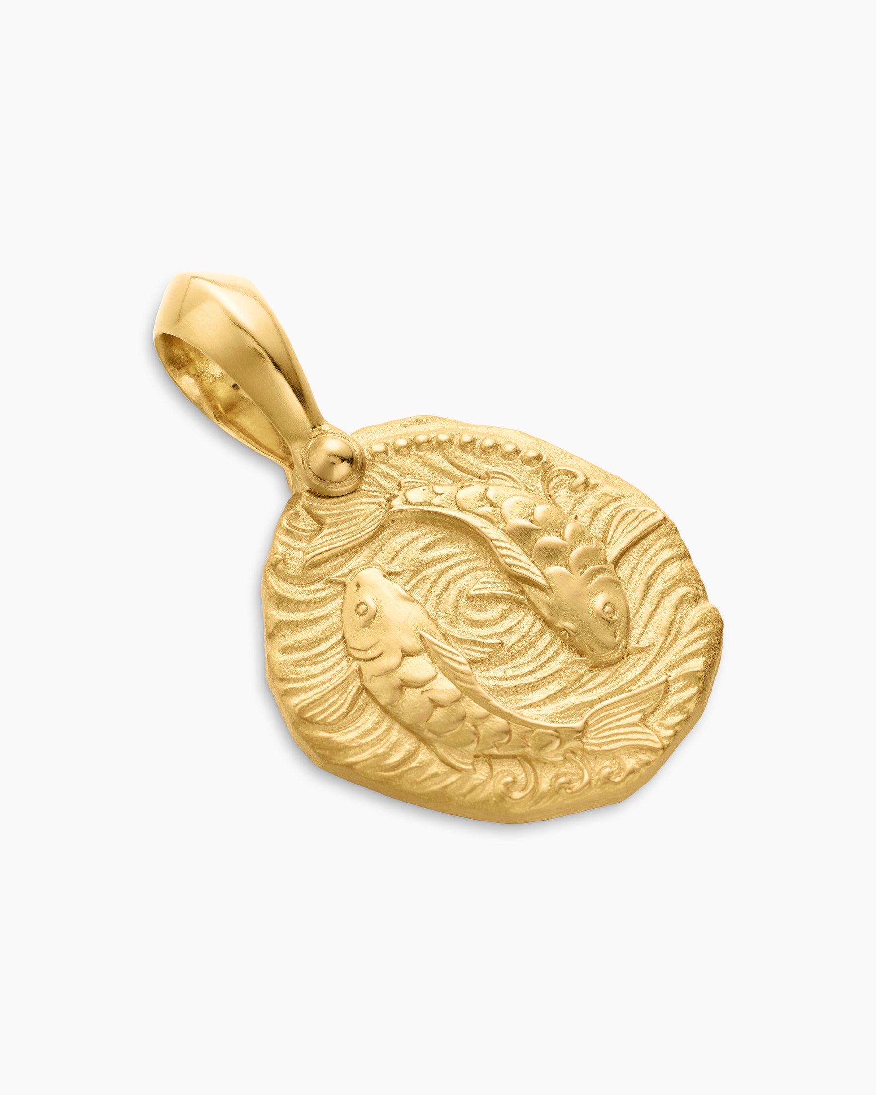 Pisces Amulet in 18K Yellow Gold, 17mm - Image 3
