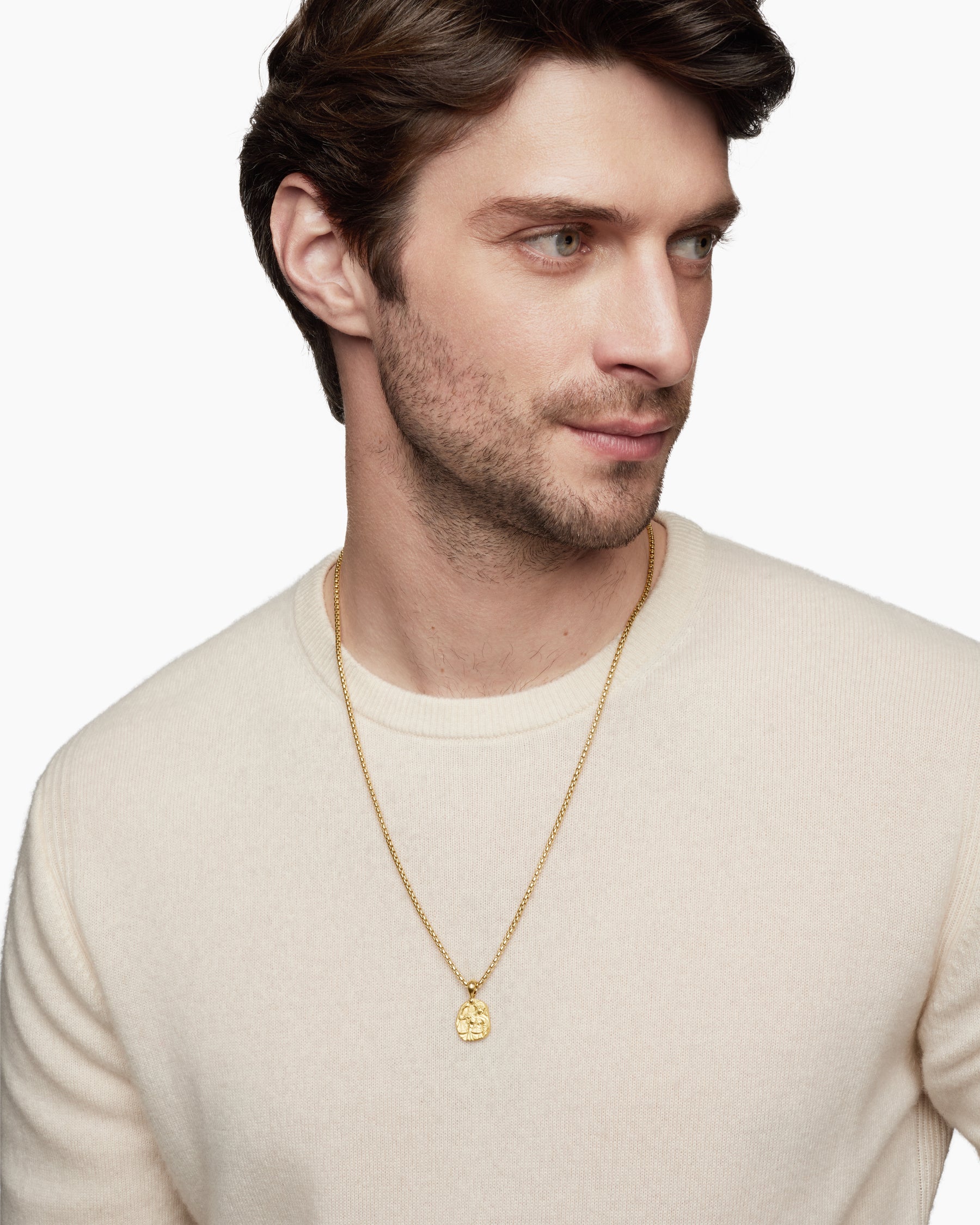Libra Amulet in 18K Yellow Gold, 17mm - Image 7