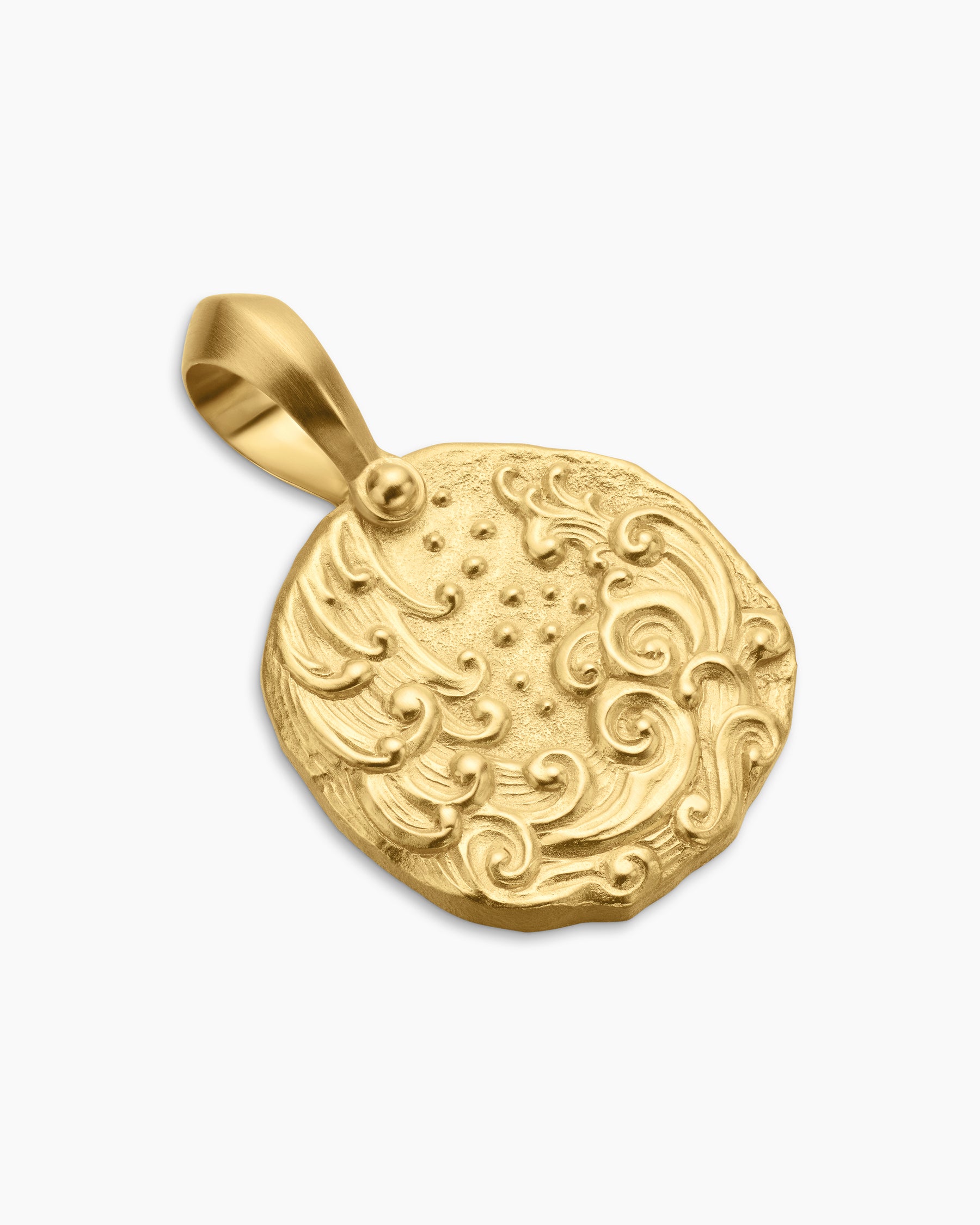 Aquarius Amulet in 18K Yellow Gold, 17mm - Image 3
