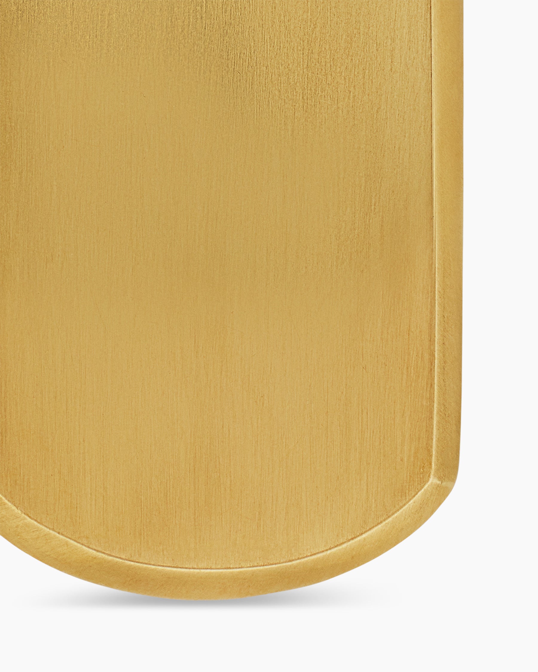 Chevron Tag in 18K Yellow Gold with Rainbow Baguettes, 35mm - Image 6
