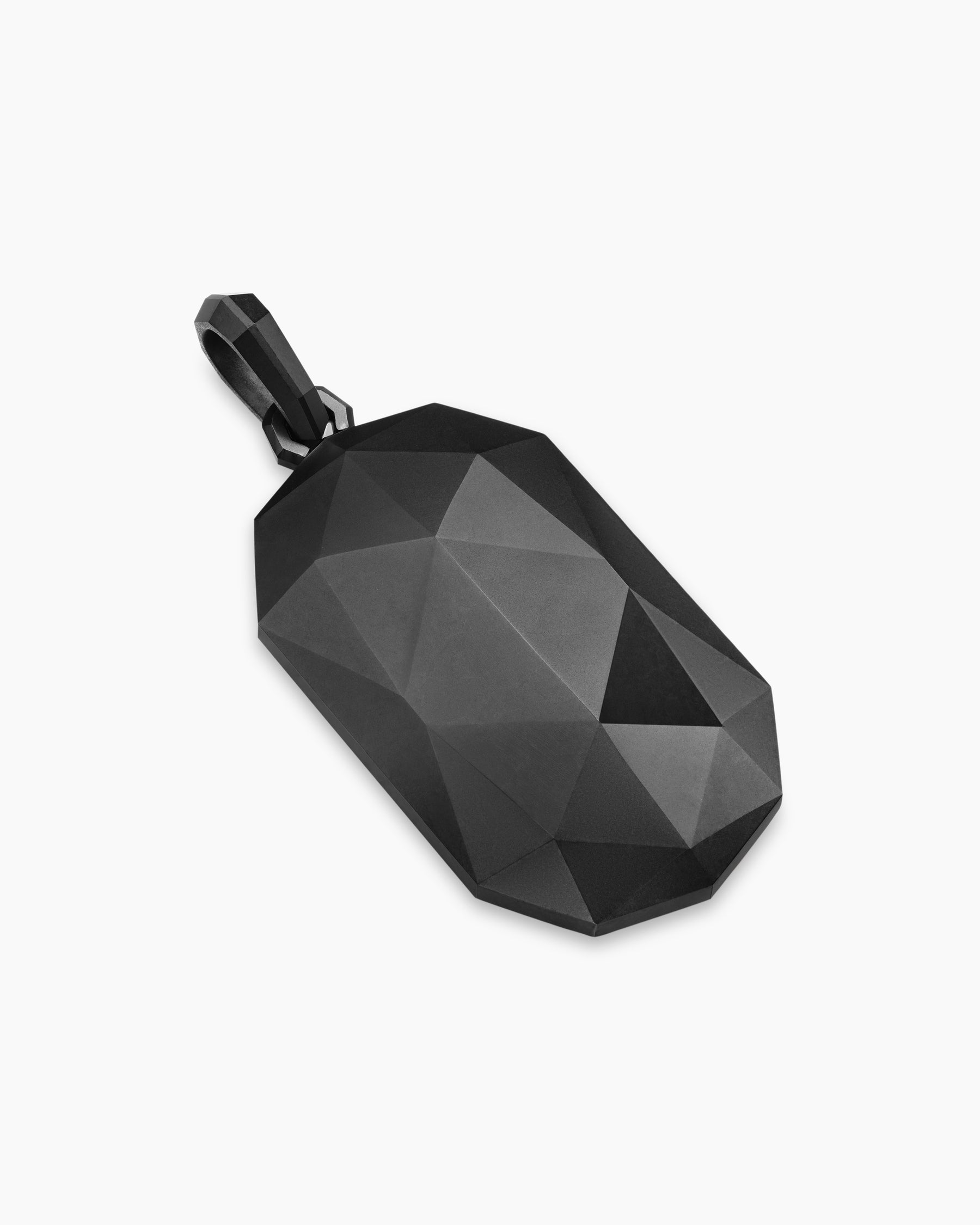 Faceted Amulet in Black Titanium, 36.3mm - Image 3