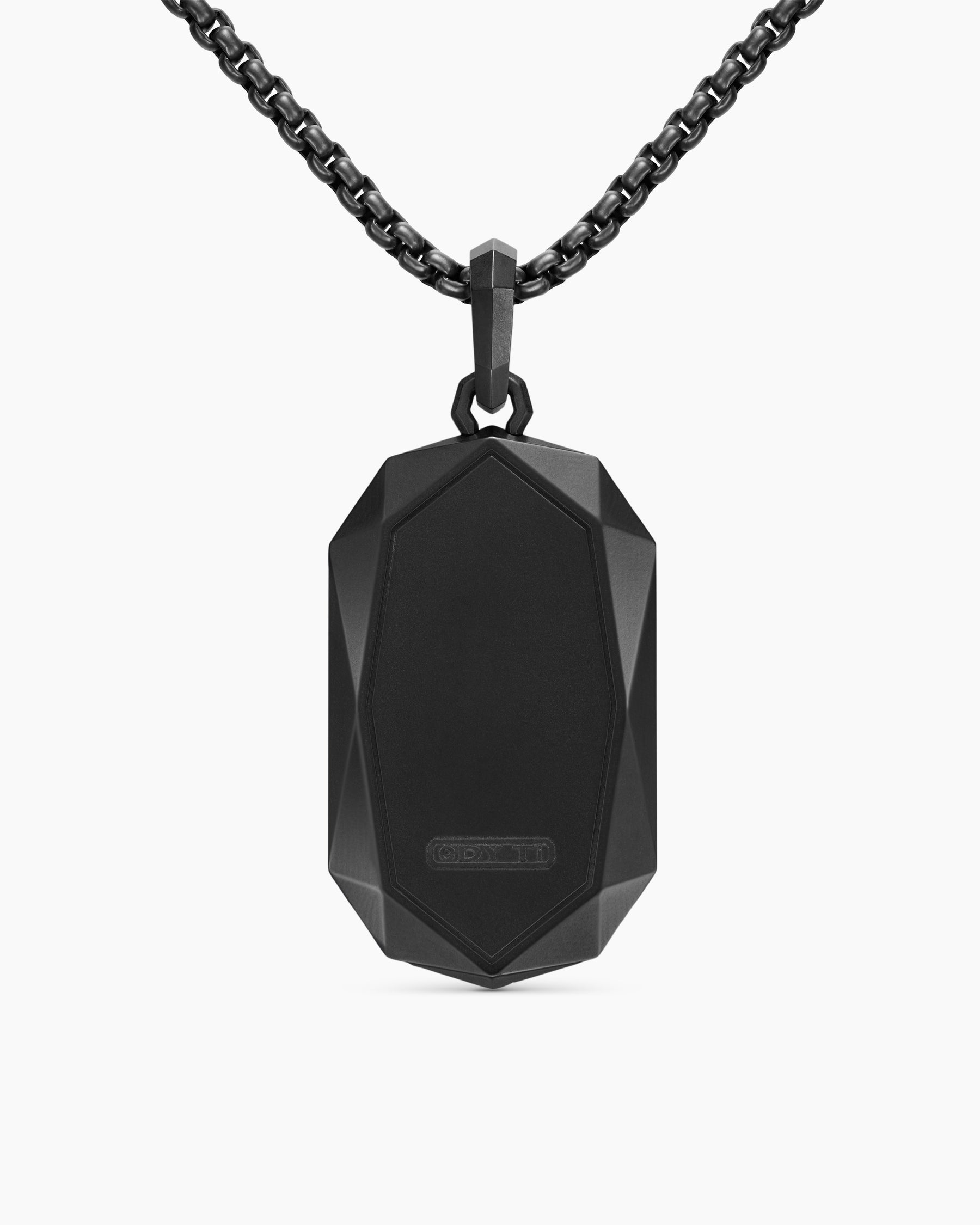 Faceted Amulet in Black Titanium, 36.3mm - Image 4