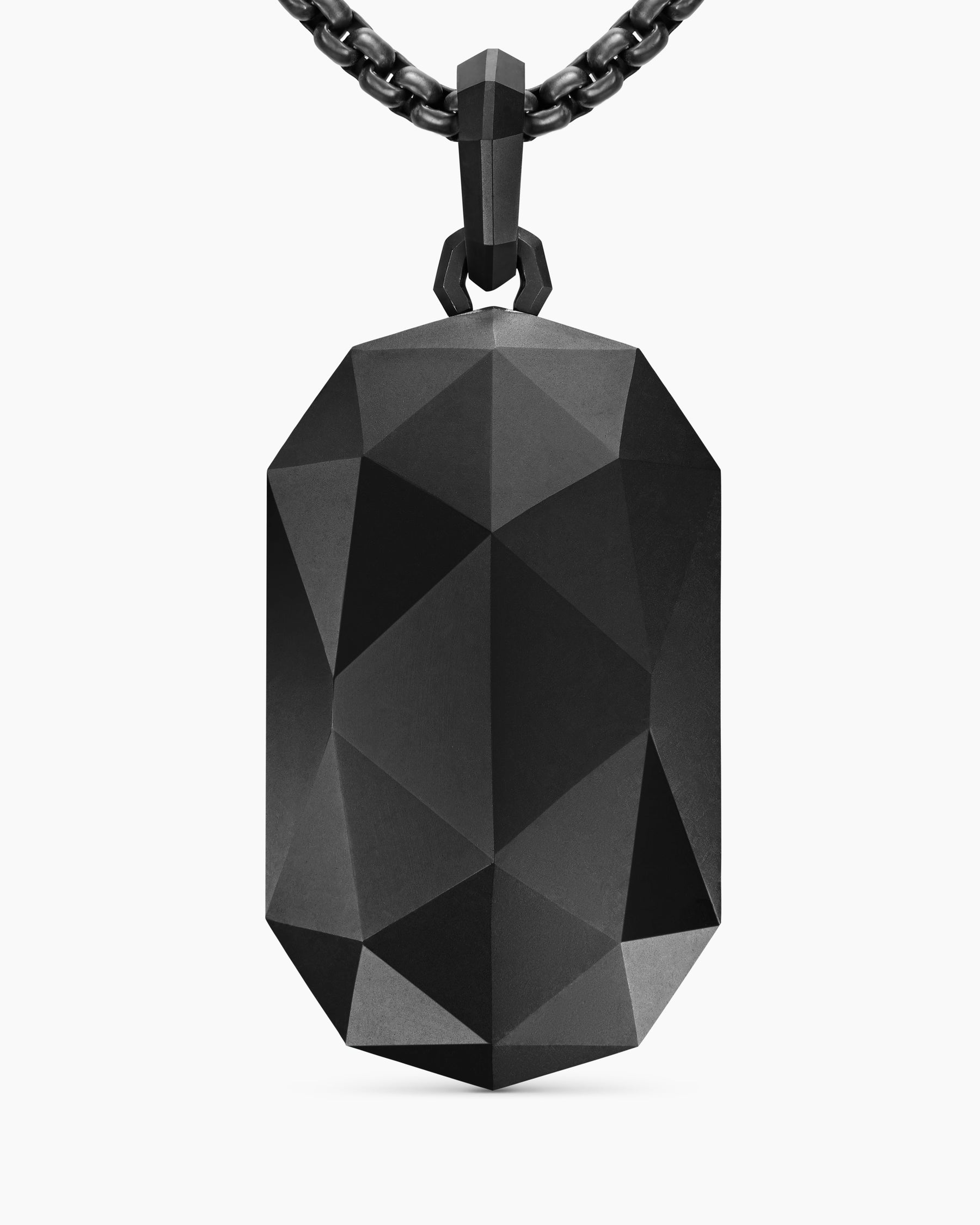 Faceted Amulet in Black Titanium, 36.3mm - Image 5