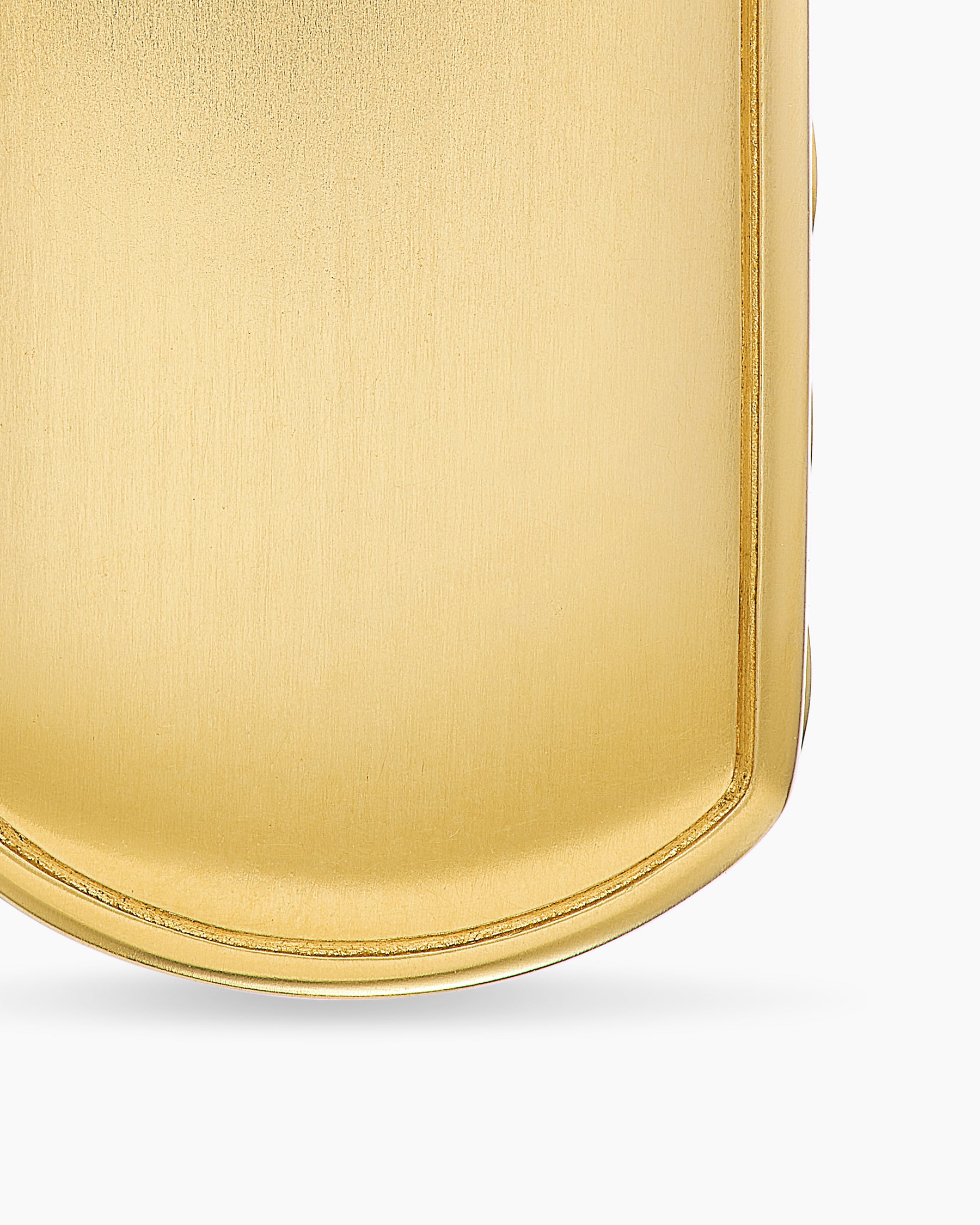 Sculpted Cable Tag in 18K Yellow Gold, 27mm - Image 6