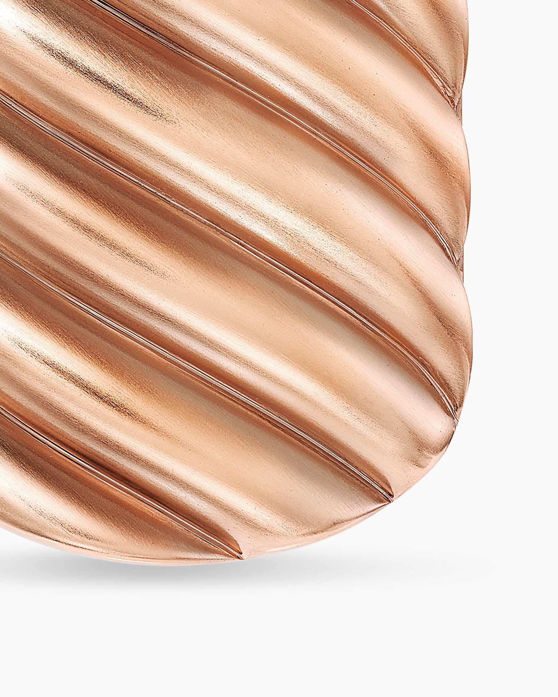 Sculpted Cable Tag in 18K Rose Gold, 27mm - Image 5