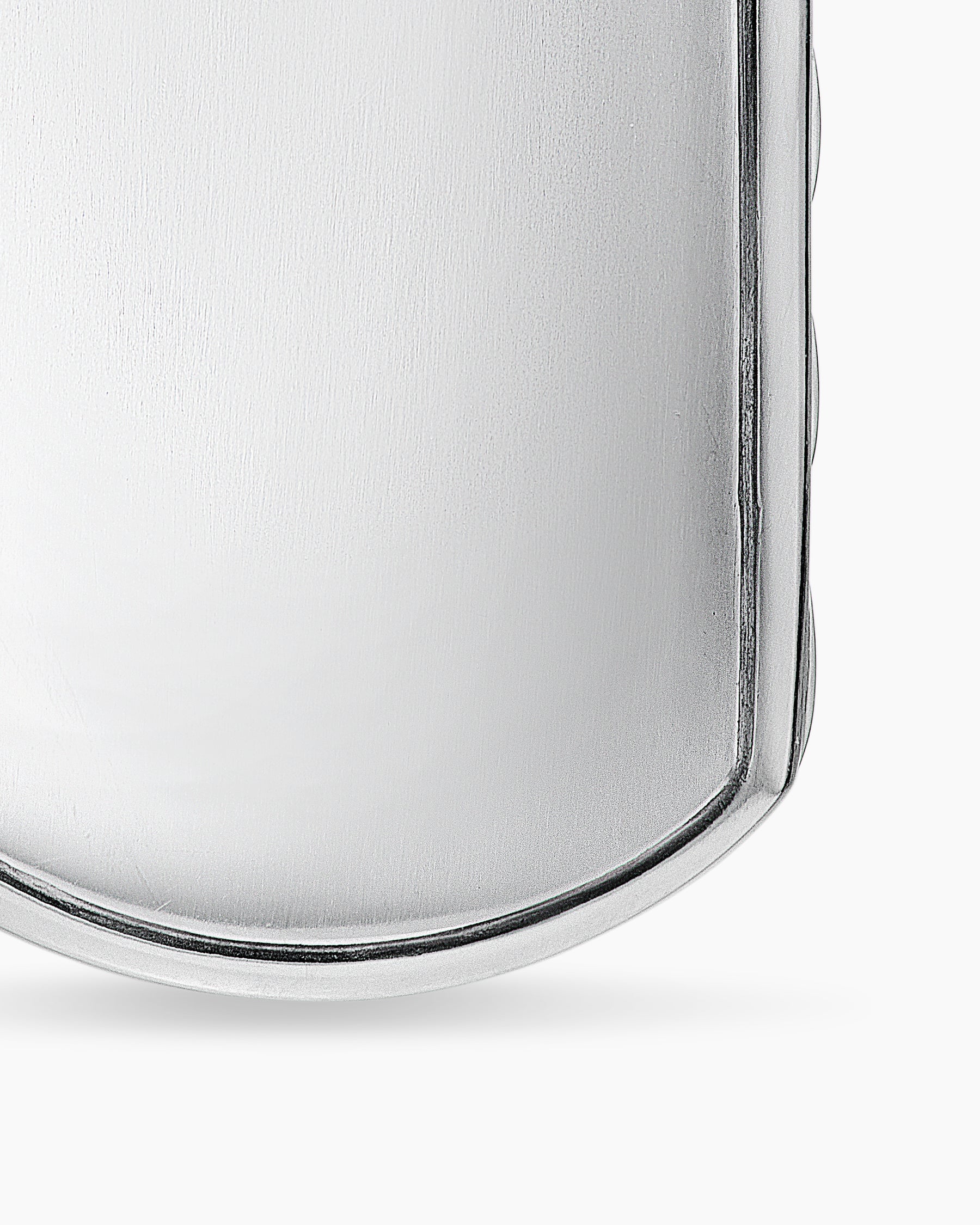 Sculpted Cable Tag in 18K White Gold, 27mm - Image 6