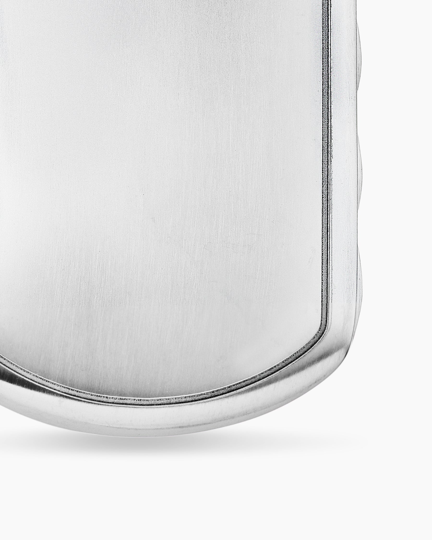 Sculpted Cable Tag in 18K White Gold with Diamonds, 27mm - Image 6