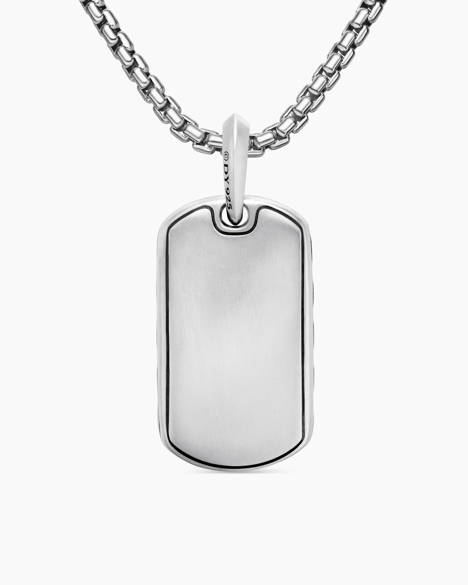 Sculpted Cable Tag in Sterling Silver, 27mm - Image 4