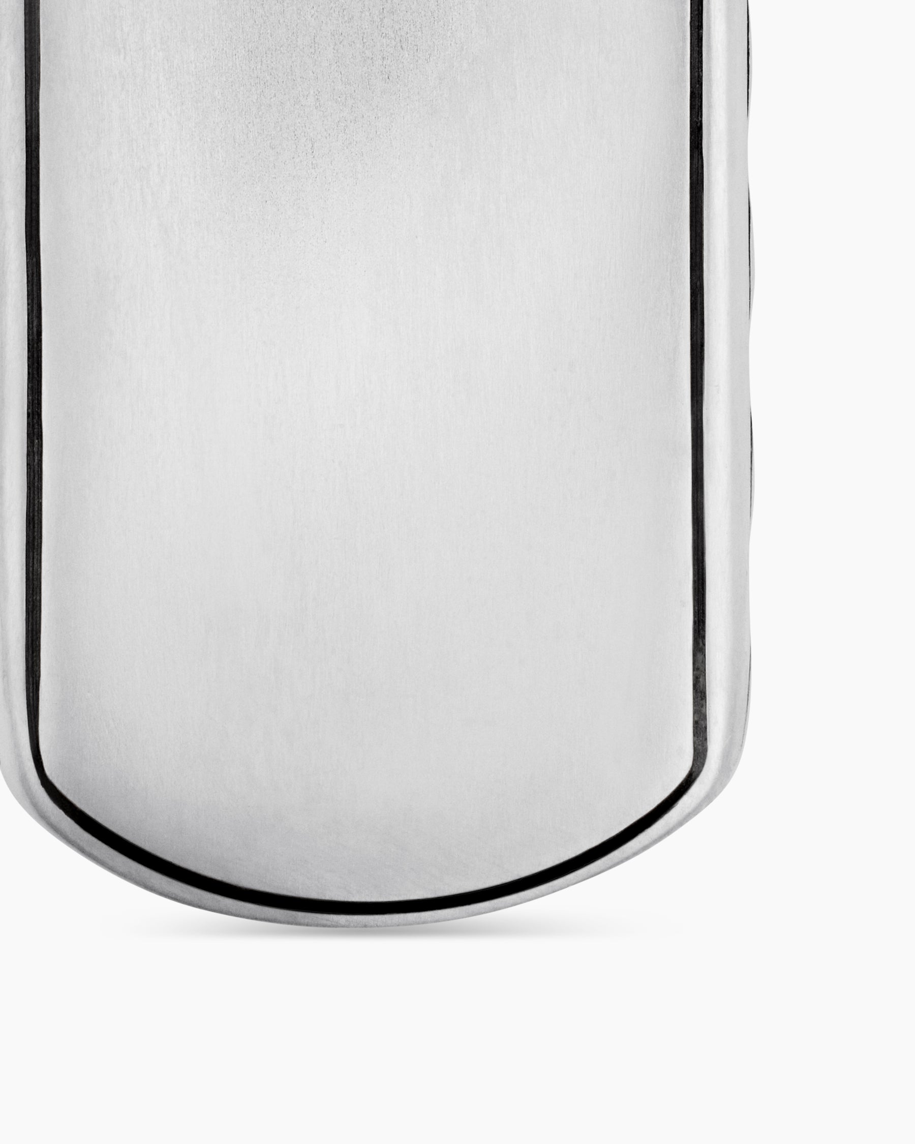 Sculpted Cable Tag in Sterling Silver, 27mm - Image 6