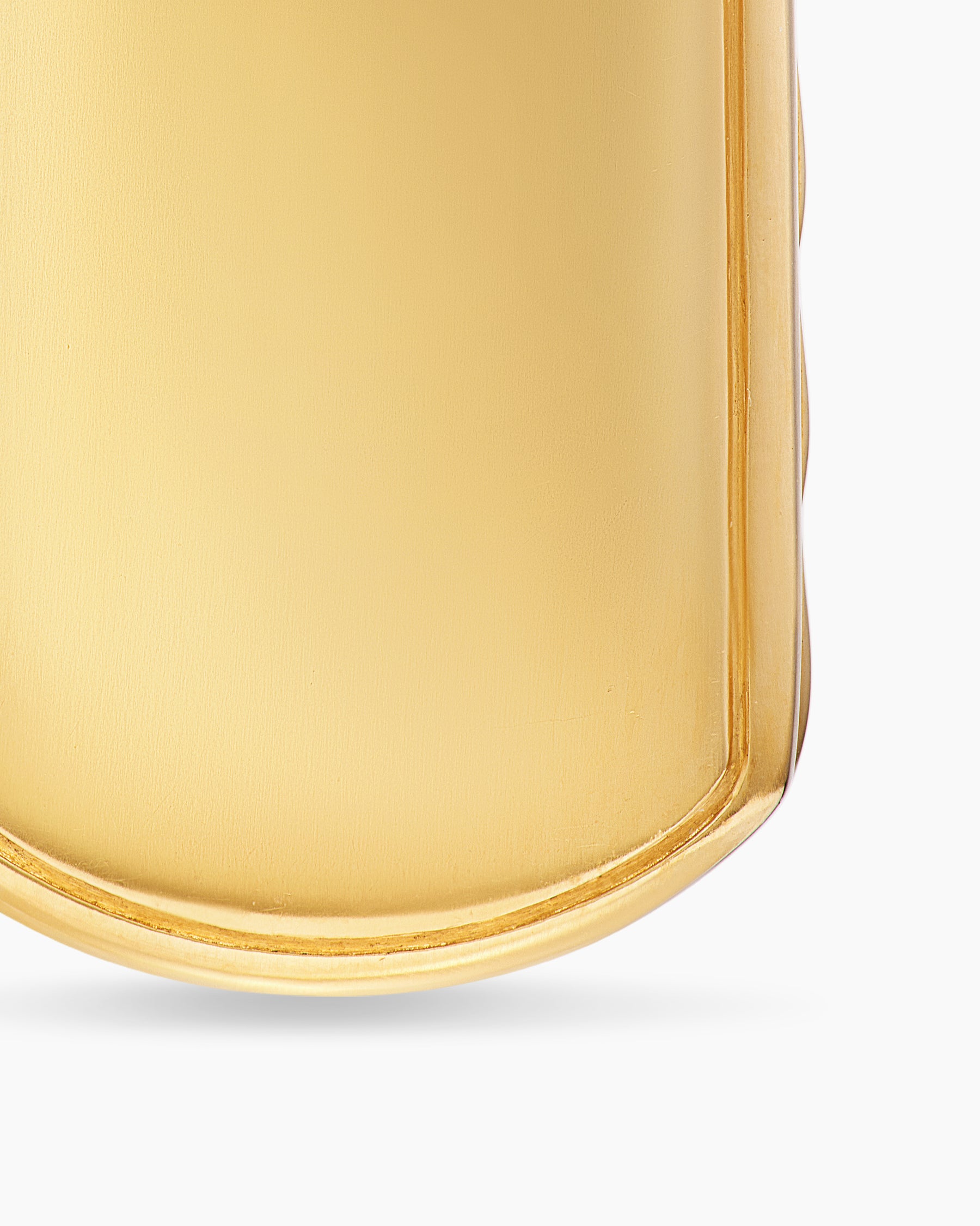 Sculpted Cable Tag in 18K Yellow Gold, 35mm - Image 6