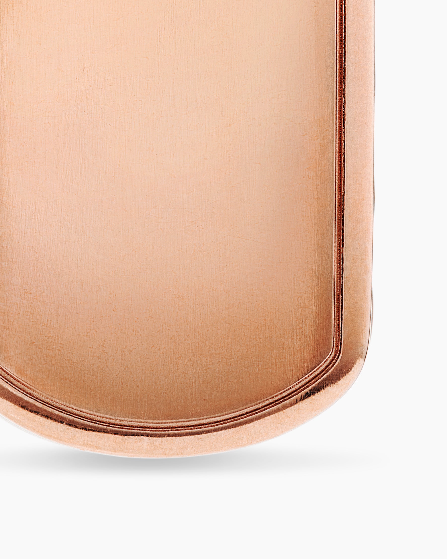 Sculpted Cable Tag in 18K Rose Gold with Cognac Diamonds, 35mm - Image 6